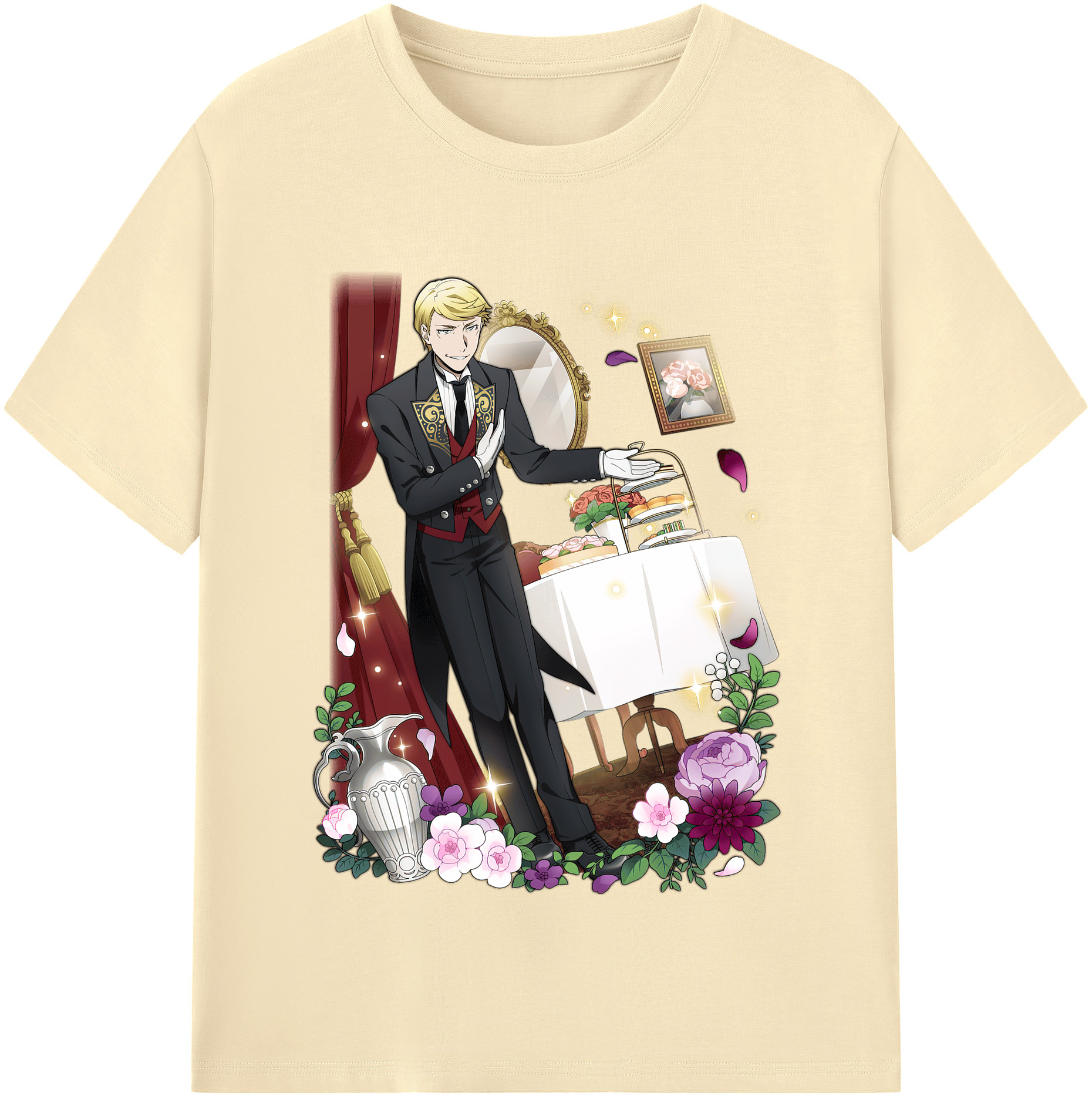 （画像用） 文豪ストレイドッグス Bungo Stray Dogs 綿100％半袖Tシャツ（フロントプリント）