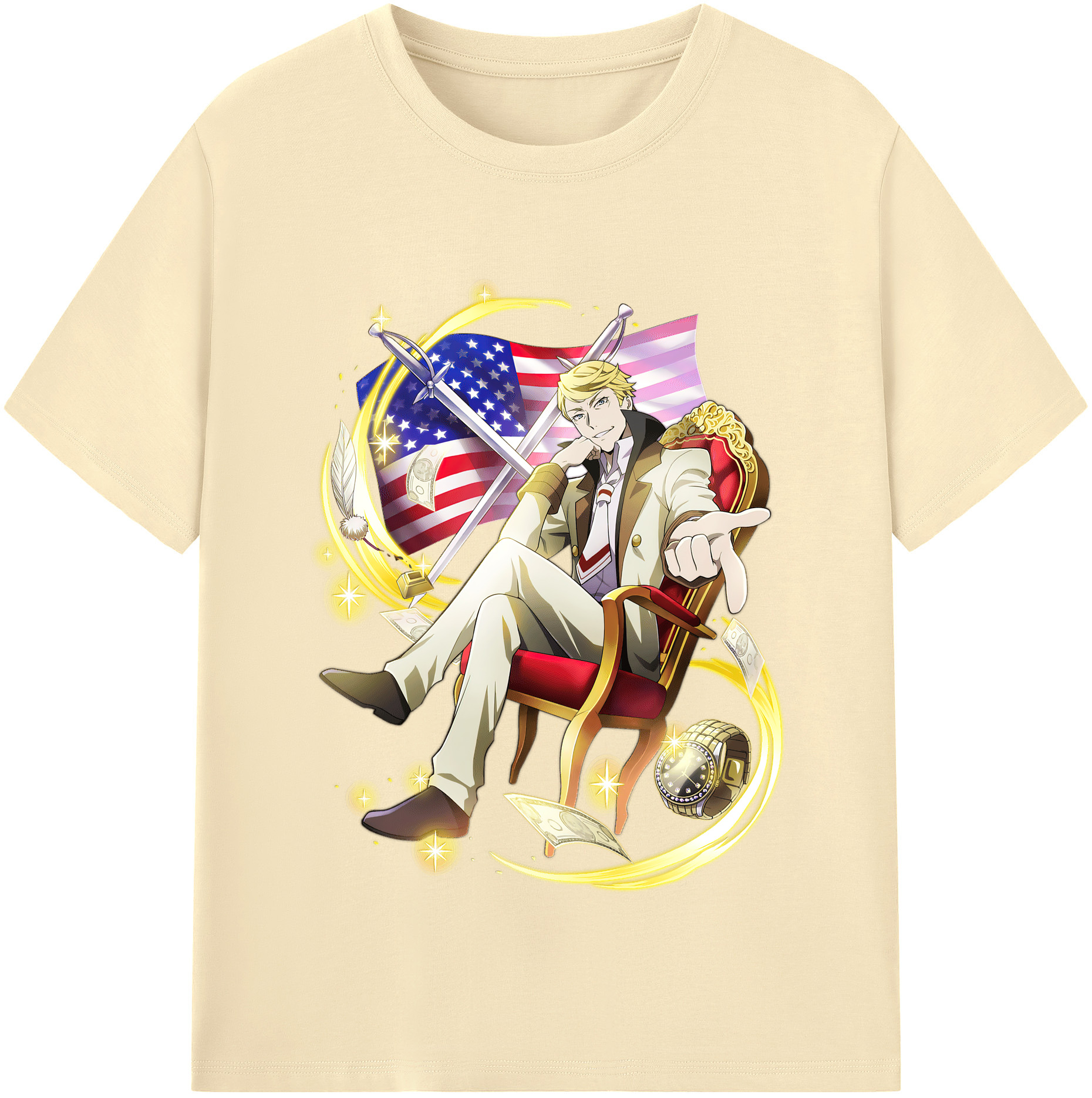 （画像用） 文豪ストレイドッグス Bungo Stray Dogs 綿100％半袖Tシャツ（フロントプリント）
