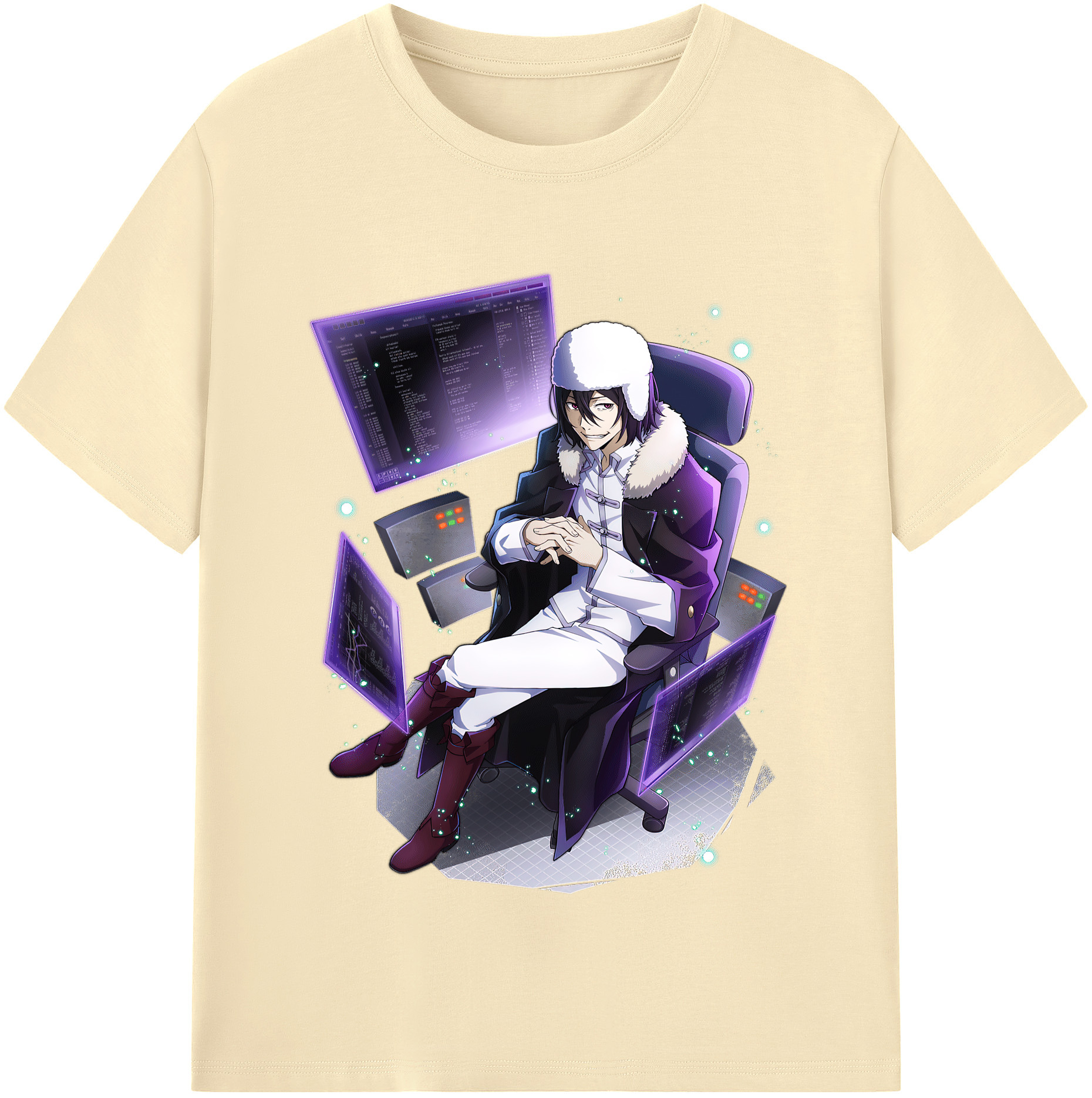 （画像用） 文豪ストレイドッグス Bungo Stray Dogs 綿100％半袖Tシャツ（フロントプリント）