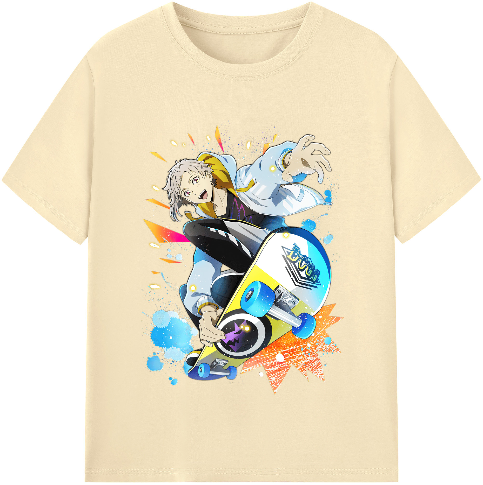 （画像用） 文豪ストレイドッグス Bungo Stray Dogs 綿100％半袖Tシャツ（フロントプリント）