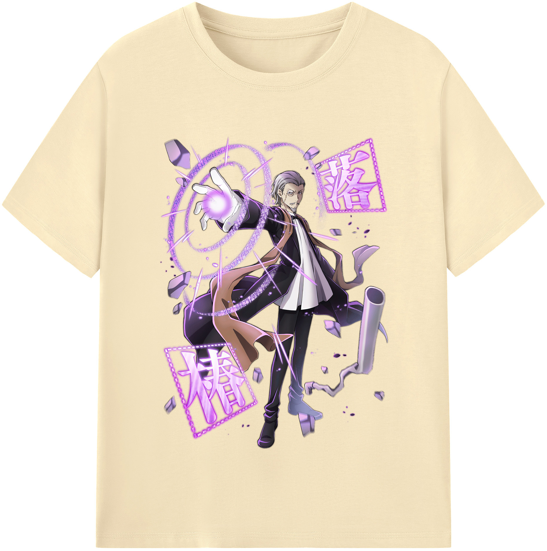 （画像用） 文豪ストレイドッグス Bungo Stray Dogs 綿100％半袖Tシャツ（フロントプリント）