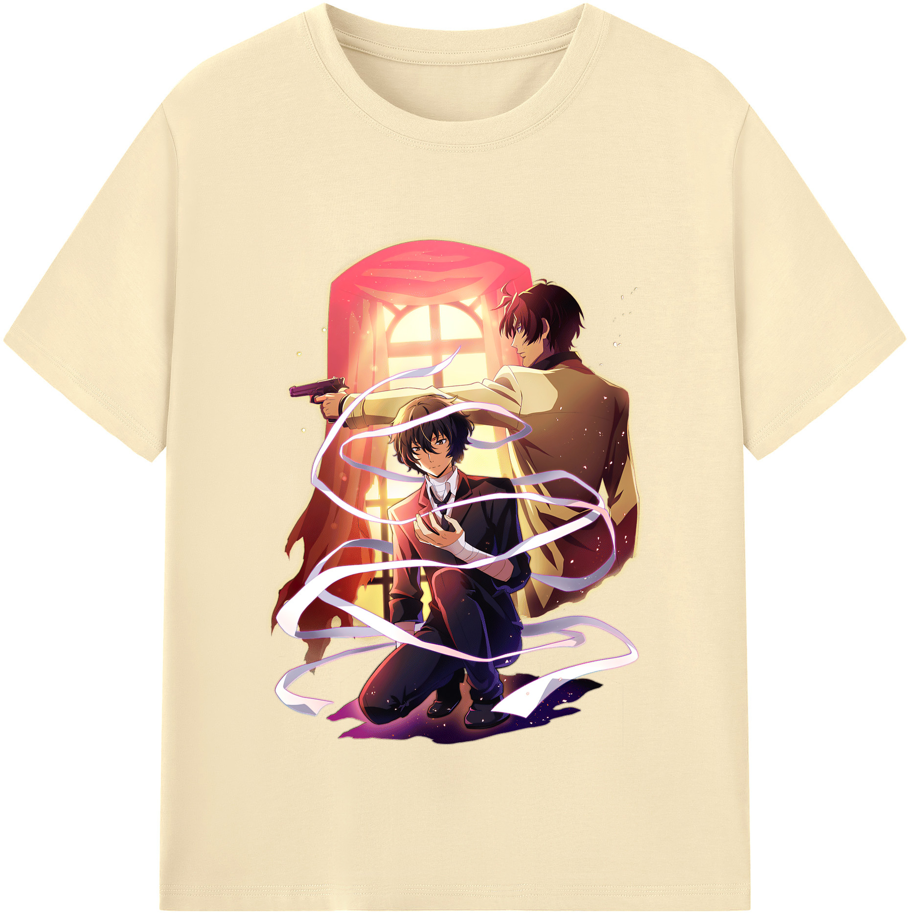 （画像用） 文豪ストレイドッグス Bungo Stray Dogs 綿100％半袖Tシャツ（フロントプリント）
