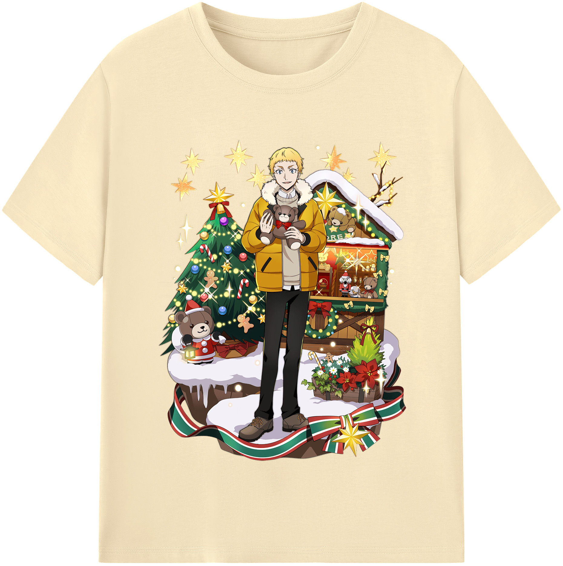 （画像用） 文豪ストレイドッグス Bungo Stray Dogs 綿100％半袖Tシャツ（フロントプリント）