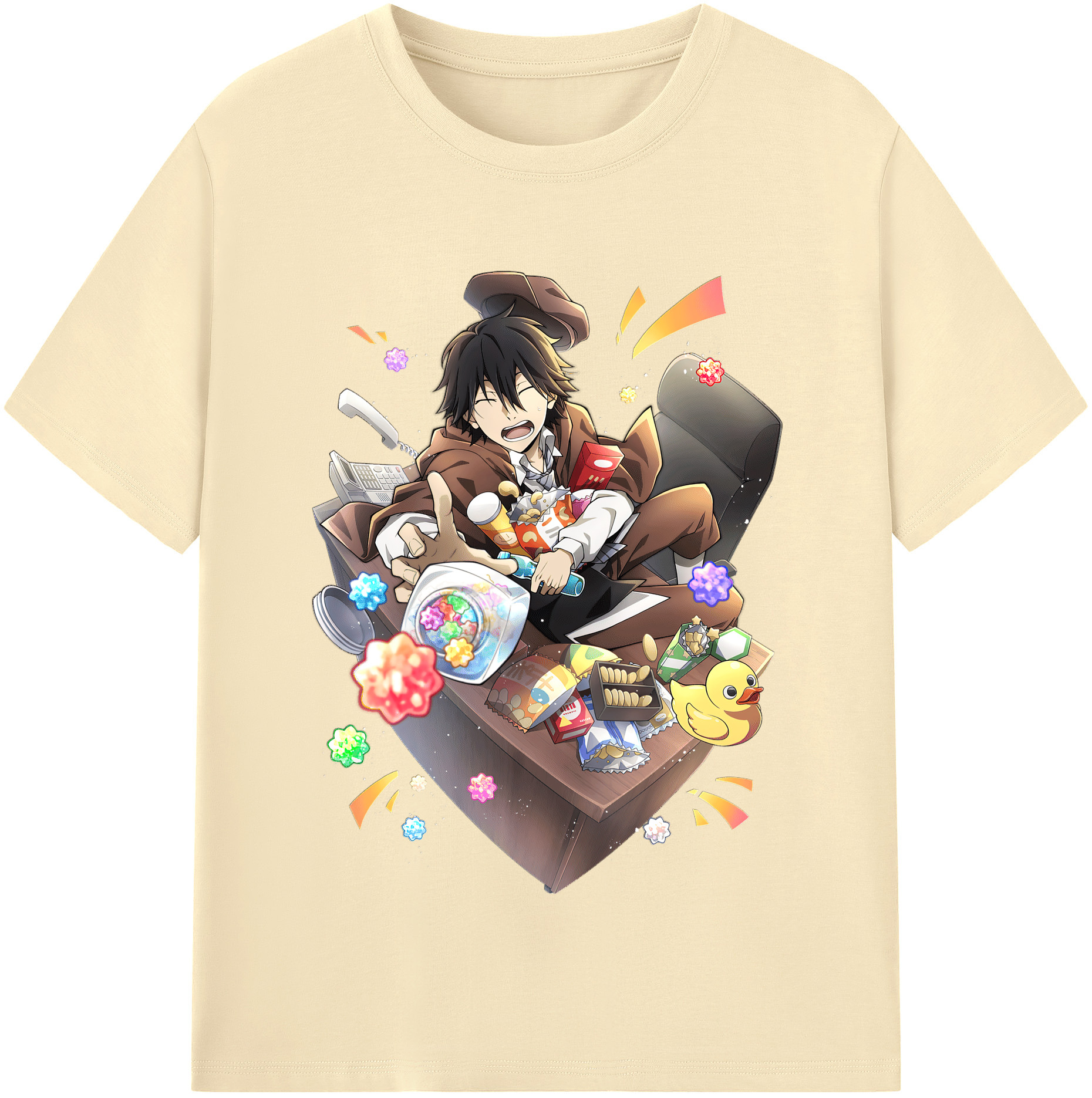 （画像用） 文豪ストレイドッグス Bungo Stray Dogs 綿100％半袖Tシャツ（フロントプリント）