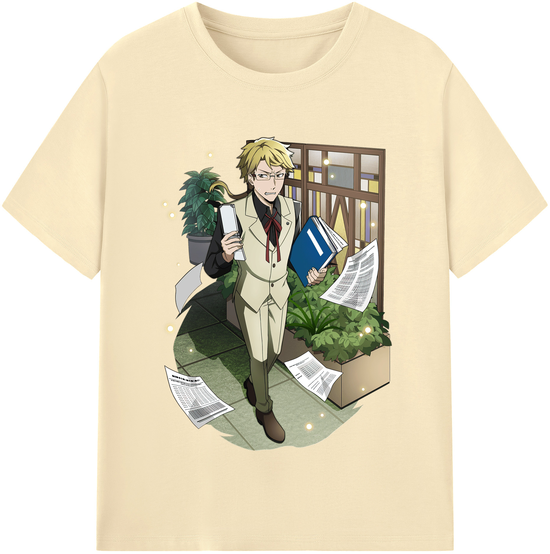 （画像用） 文豪ストレイドッグス Bungo Stray Dogs 綿100％半袖Tシャツ（フロントプリント）