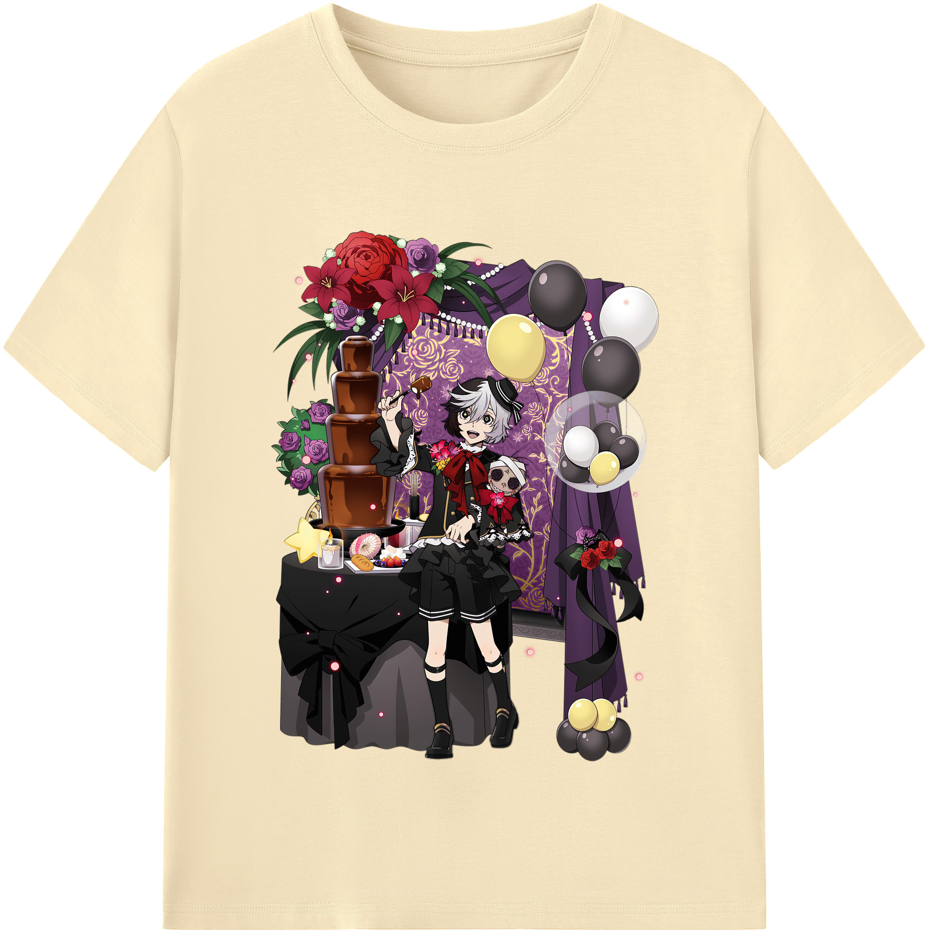 （画像用） 文豪ストレイドッグス Bungo Stray Dogs 綿100％半袖Tシャツ（フロントプリント）
