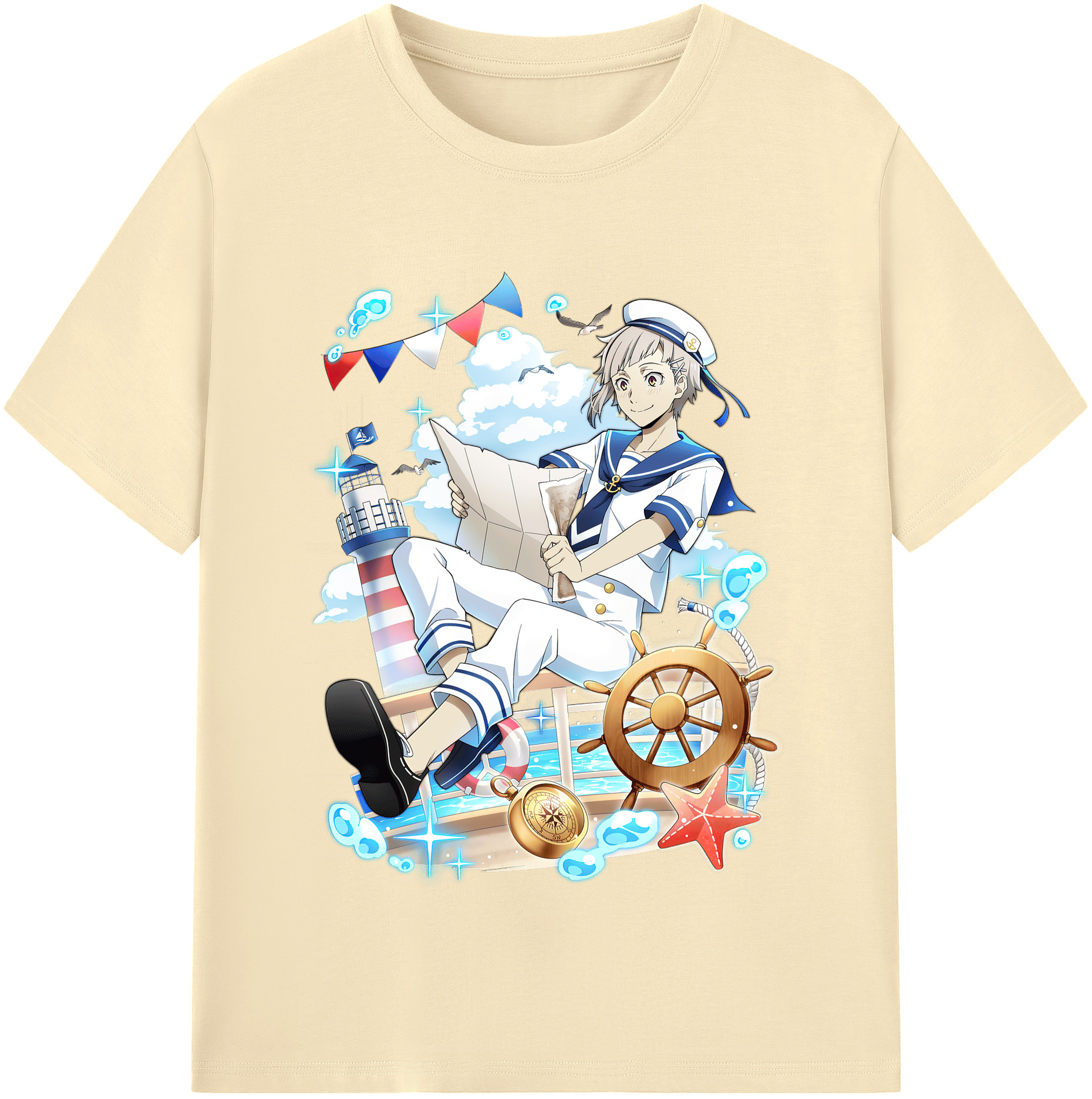 （画像用） 文豪ストレイドッグス Bungo Stray Dogs 綿100％半袖Tシャツ（フロントプリント）
