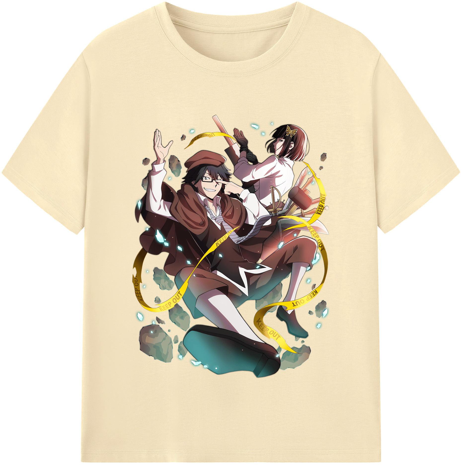 （画像用） 文豪ストレイドッグス Bungo Stray Dogs 綿100％半袖Tシャツ（フロントプリント）