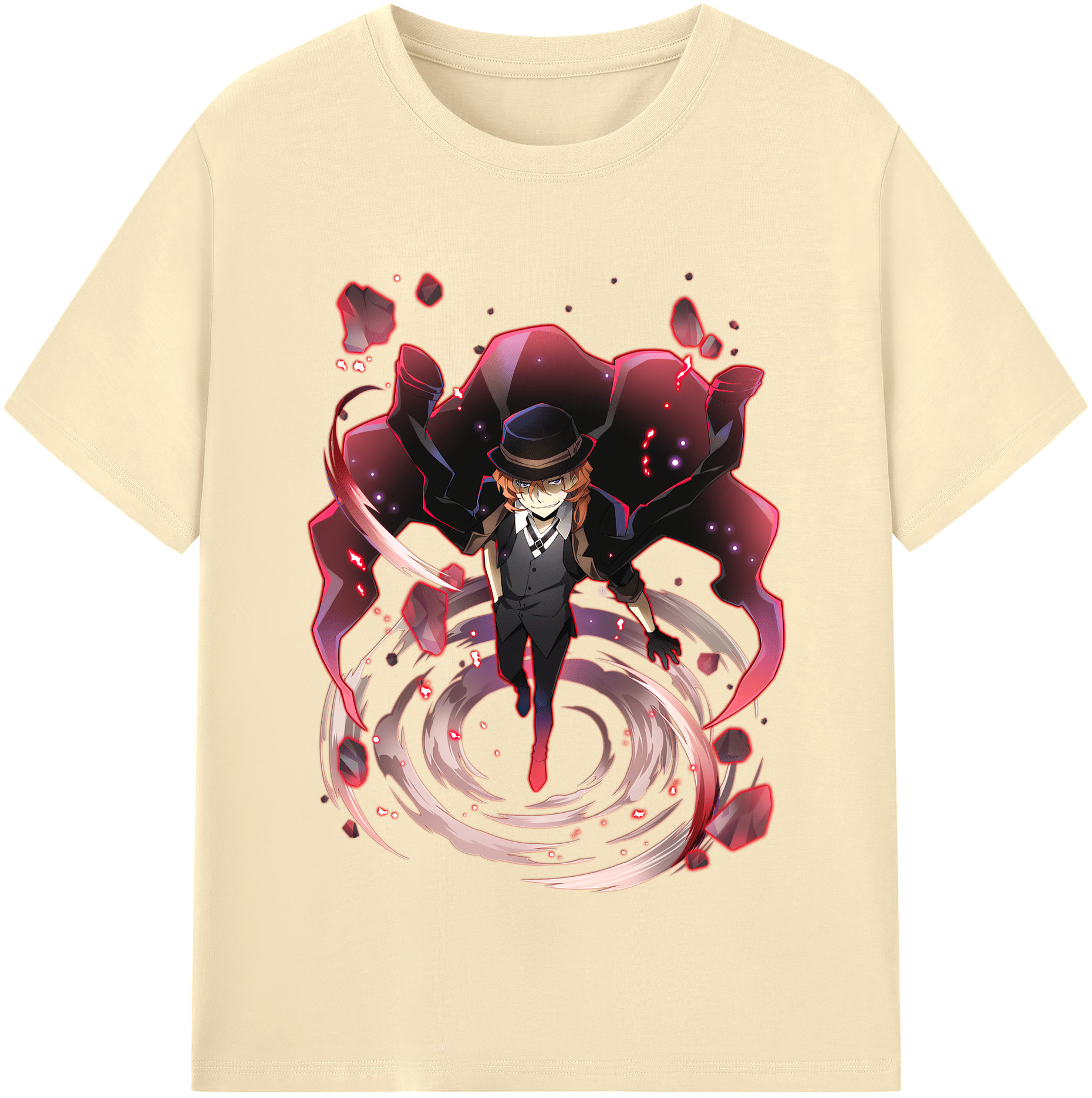 （画像用） 文豪ストレイドッグス Bungo Stray Dogs 綿100％半袖Tシャツ（フロントプリント）