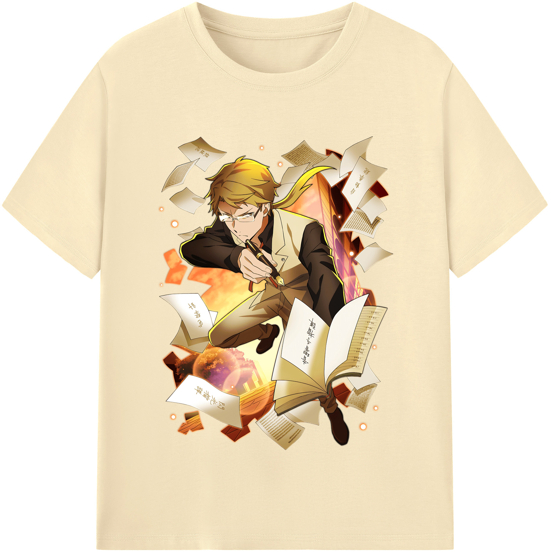 （画像用） 文豪ストレイドッグス Bungo Stray Dogs 綿100％半袖Tシャツ（フロントプリント）