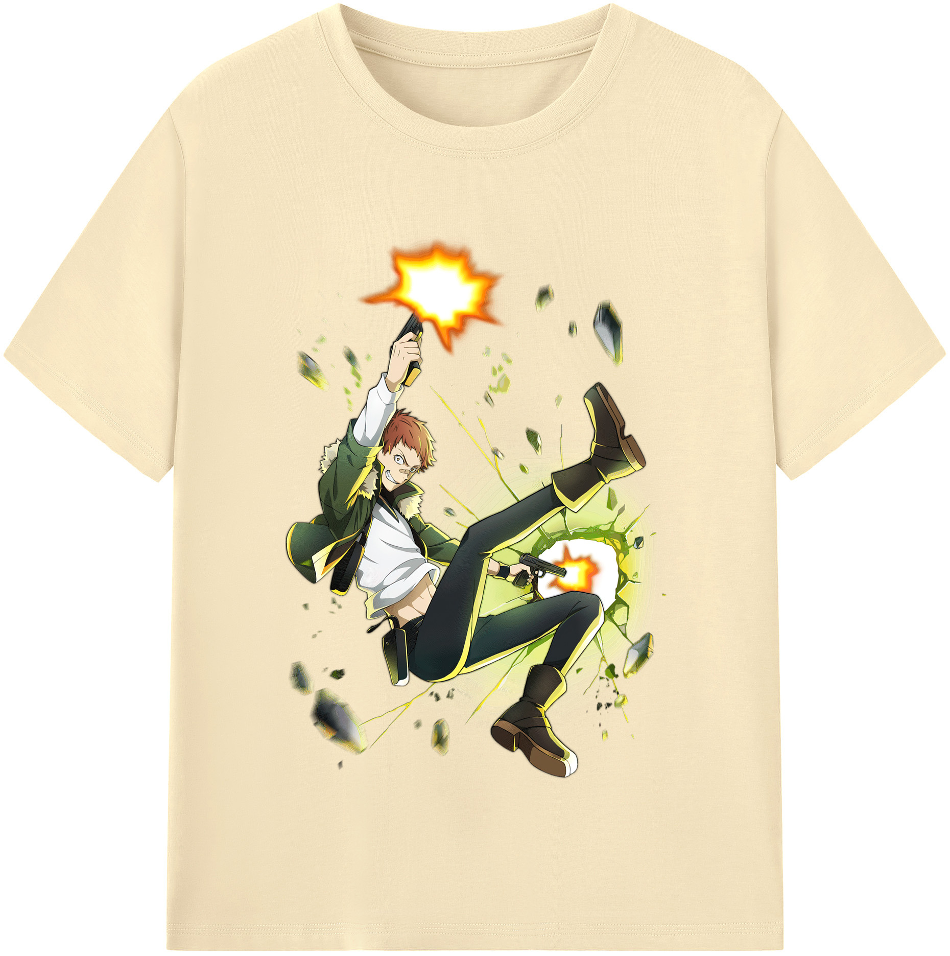 （画像用） 文豪ストレイドッグス Bungo Stray Dogs 綿100％半袖Tシャツ（フロントプリント）
