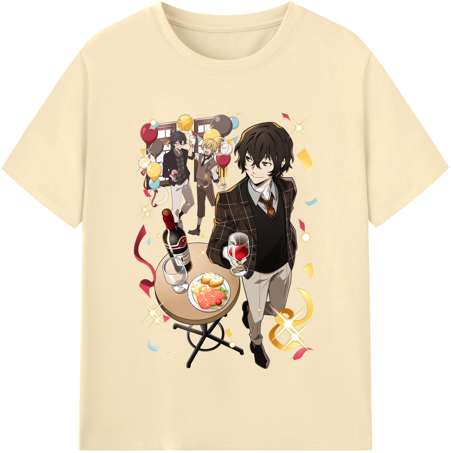 （画像用） 文豪ストレイドッグス Bungo Stray Dogs 綿100％半袖Tシャツ（フロントプリント）