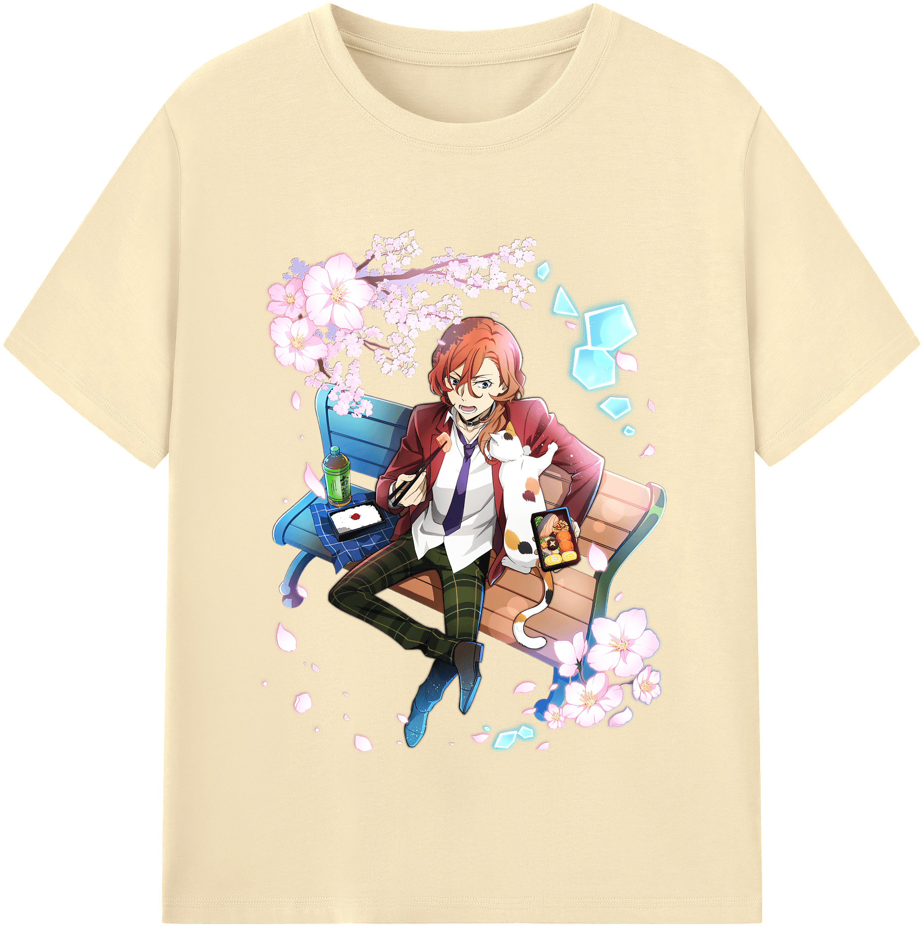 （画像用） 文豪ストレイドッグス Bungo Stray Dogs 綿100％半袖Tシャツ（フロントプリント）