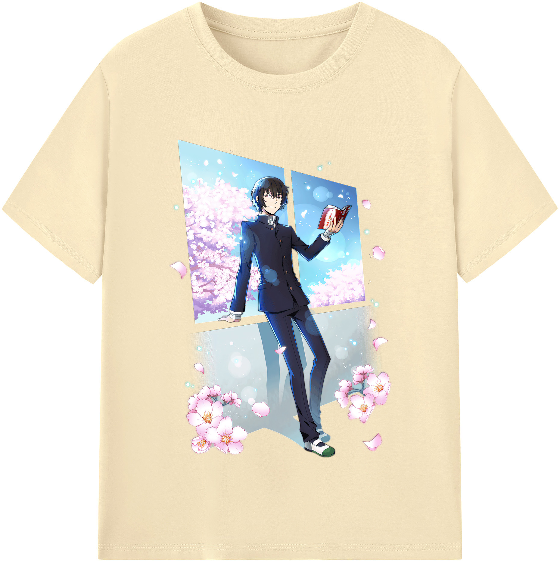 （画像用） 文豪ストレイドッグス Bungo Stray Dogs 綿100％半袖Tシャツ（フロントプリント）