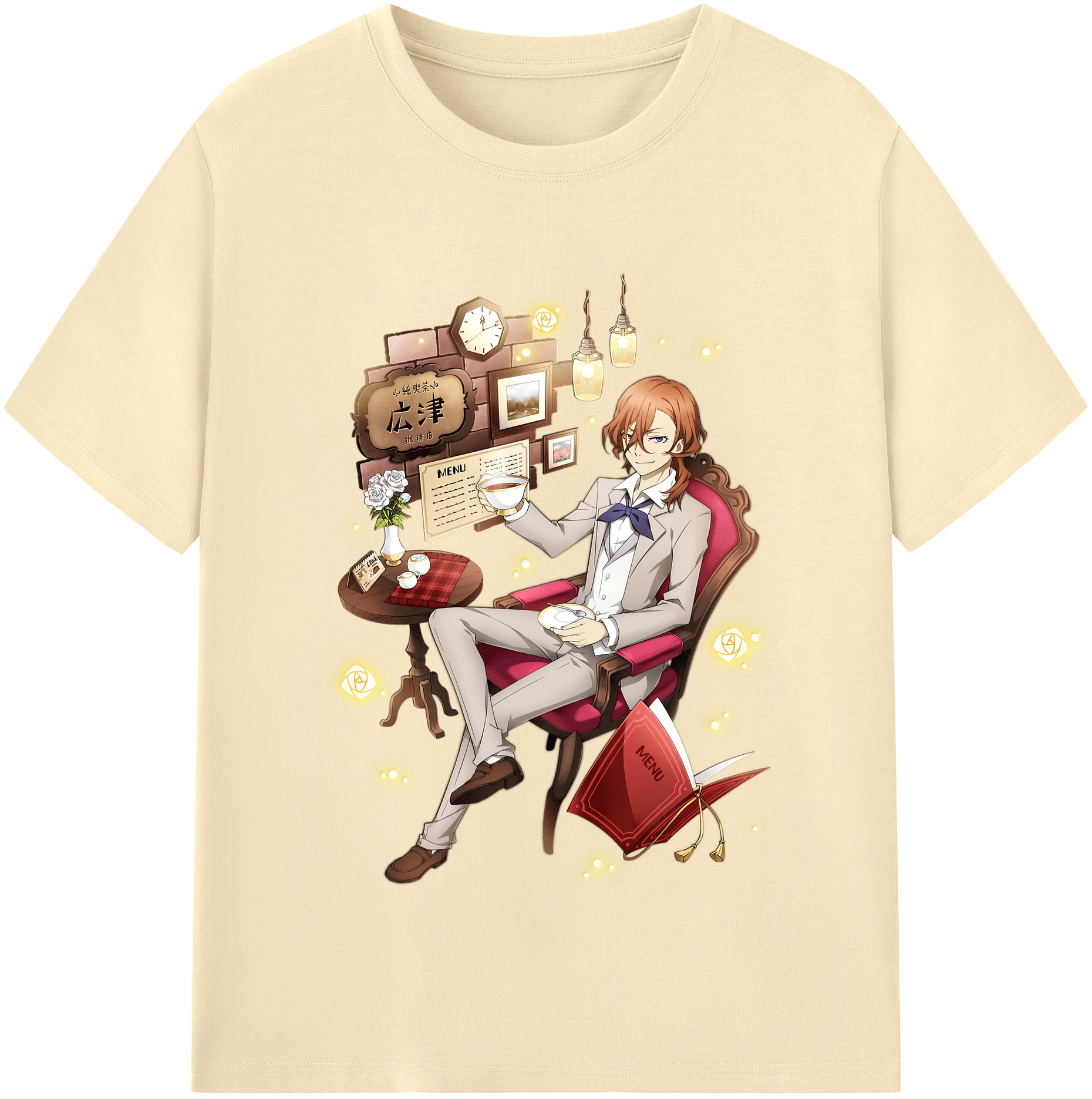 （画像用） 文豪ストレイドッグス Bungo Stray Dogs 綿100％半袖Tシャツ（フロントプリント）