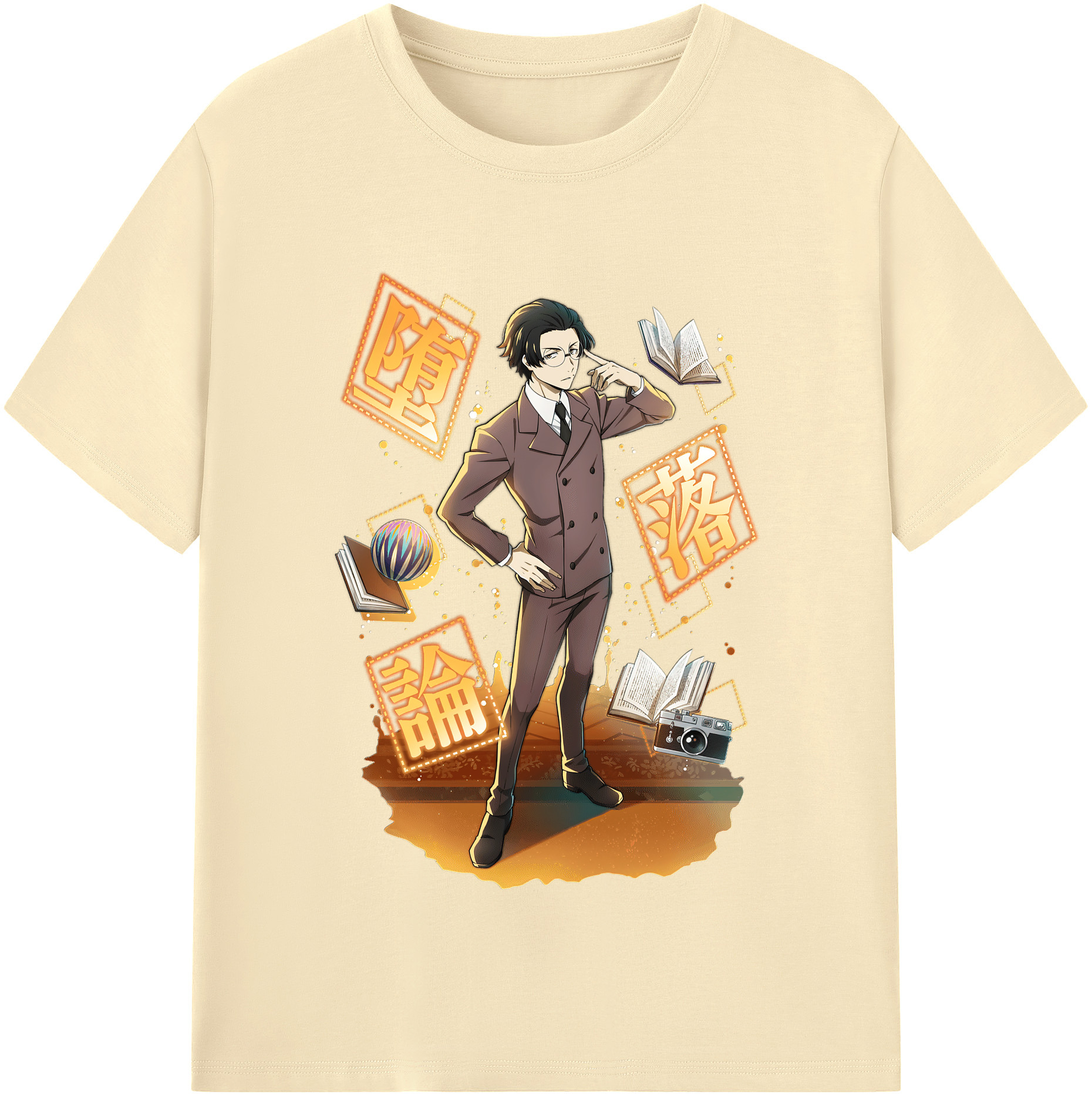 （画像用） 文豪ストレイドッグス Bungo Stray Dogs 綿100％半袖Tシャツ（フロントプリント）