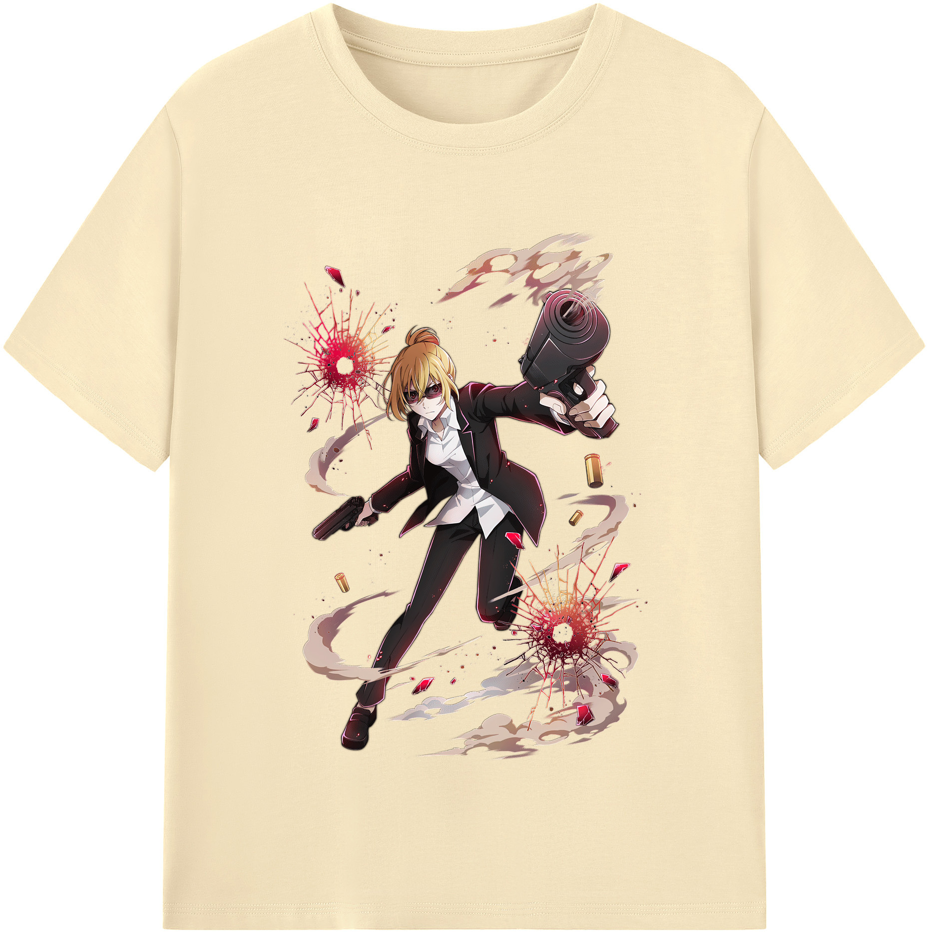 （画像用） 文豪ストレイドッグス Bungo Stray Dogs 綿100％半袖Tシャツ（フロントプリント）