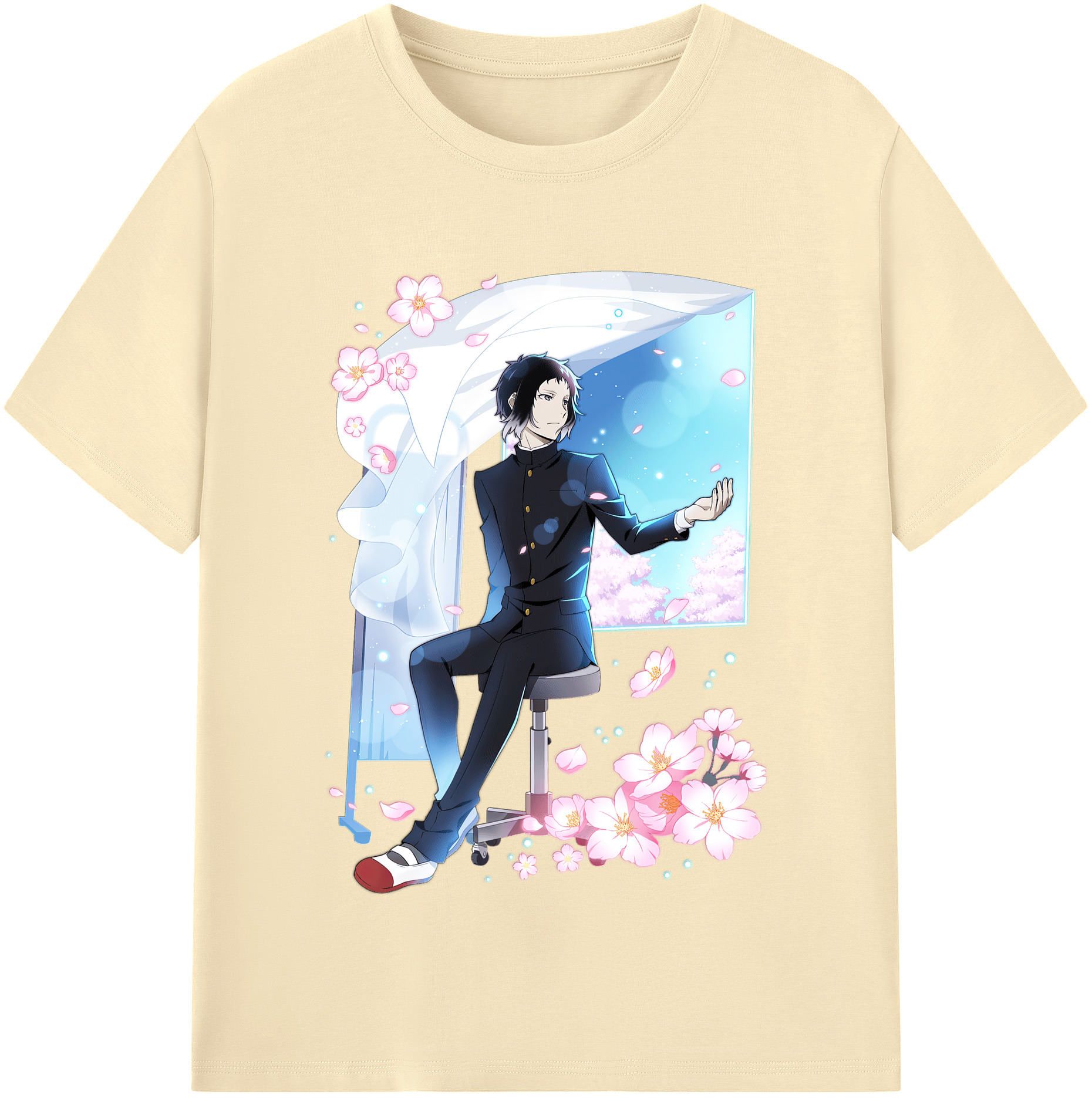 （画像用） 文豪ストレイドッグス Bungo Stray Dogs 綿100％半袖Tシャツ（フロントプリント）