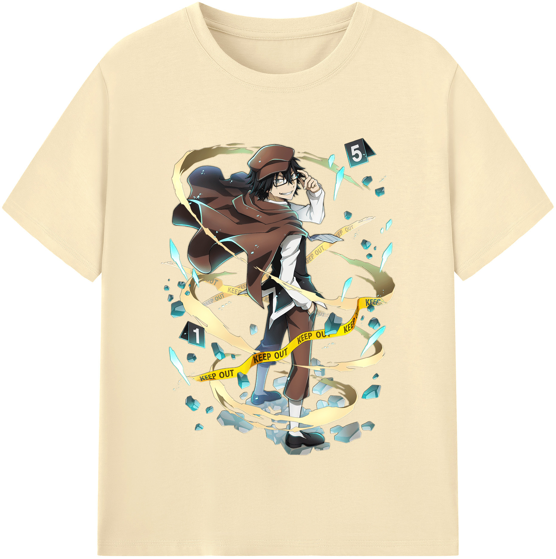 （画像用） 文豪ストレイドッグス Bungo Stray Dogs 綿100％半袖Tシャツ（フロントプリント）