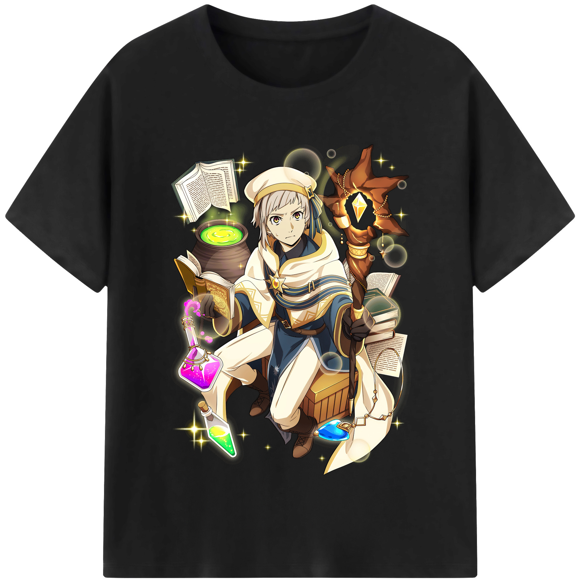 （画像用） 文豪ストレイドッグス Bungo Stray Dogs 綿100％半袖Tシャツ（フロントプリント）