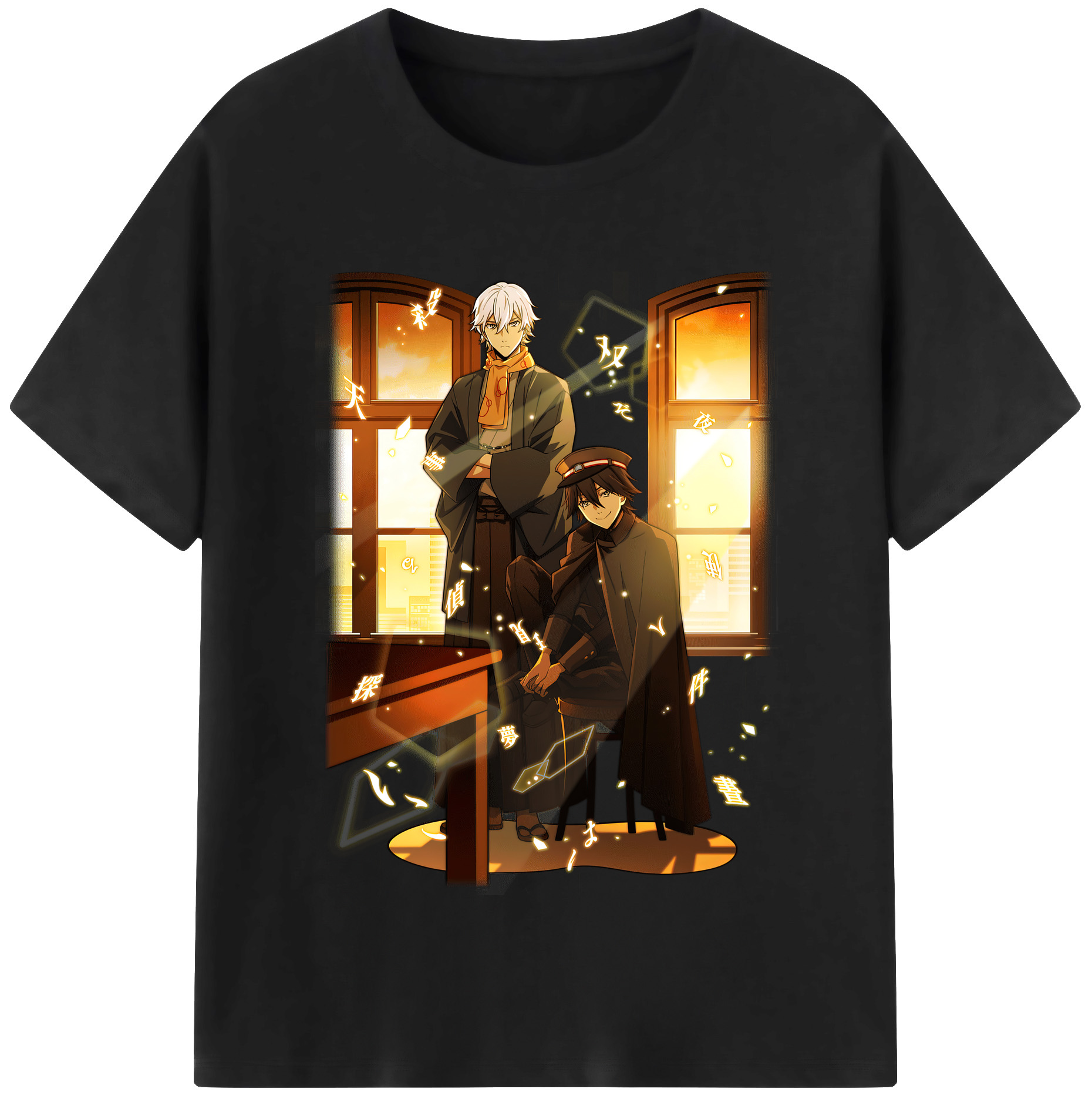 （画像用） 文豪ストレイドッグス Bungo Stray Dogs 綿100％半袖Tシャツ（フロントプリント）
