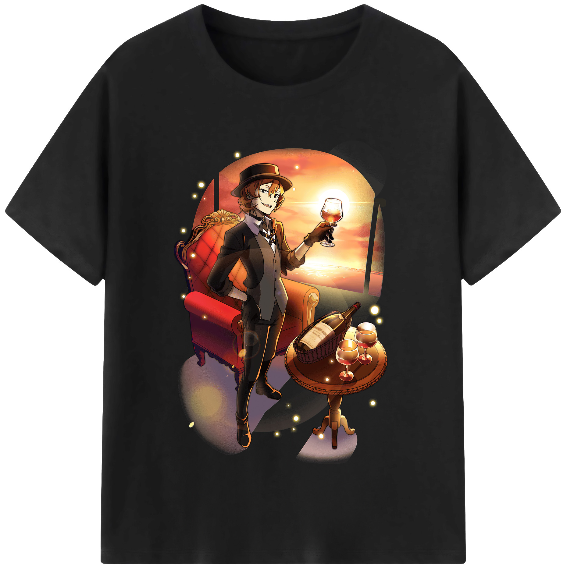 （画像用） 文豪ストレイドッグス Bungo Stray Dogs 綿100％半袖Tシャツ（フロントプリント）