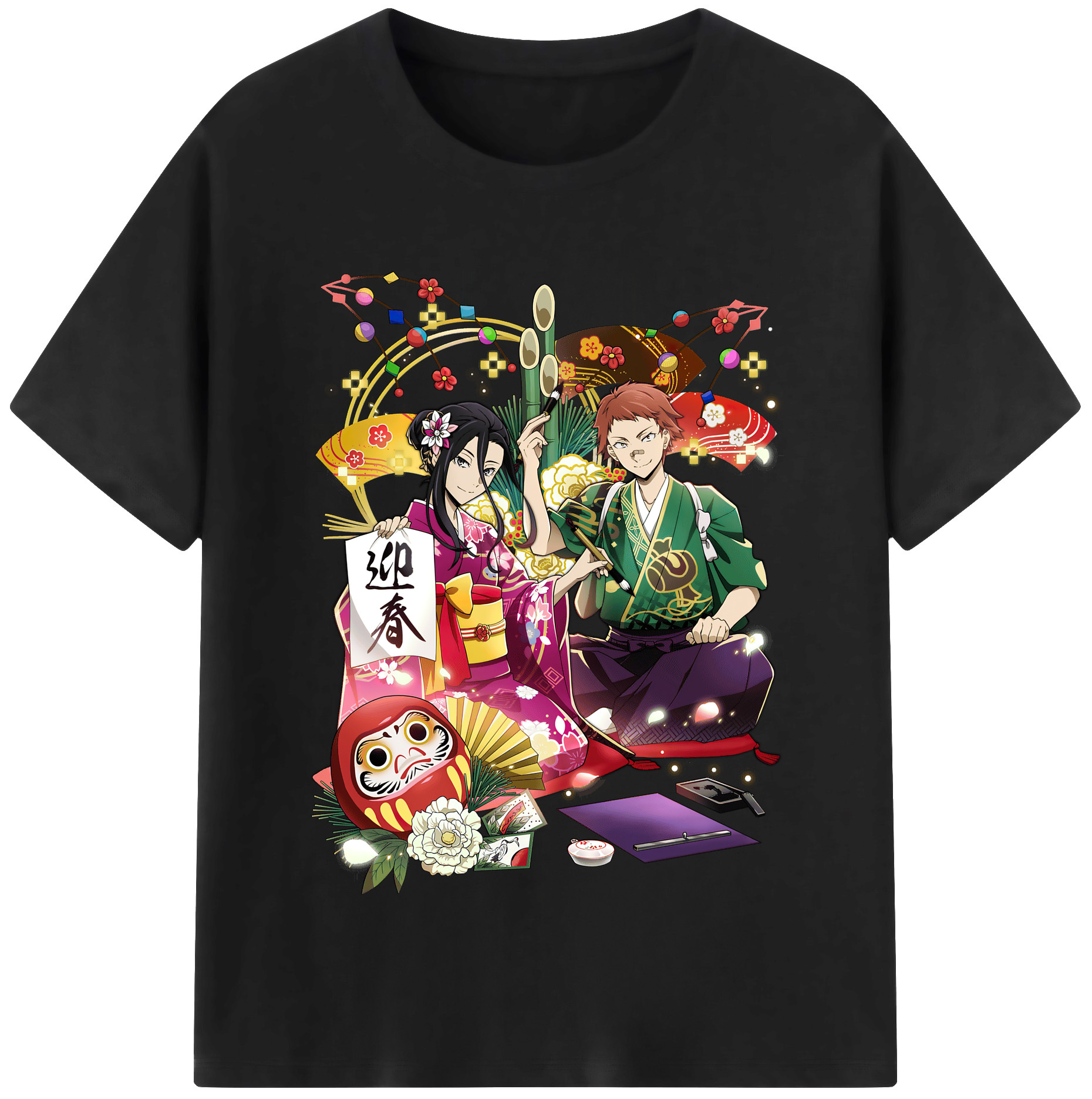 （画像用） 文豪ストレイドッグス Bungo Stray Dogs 綿100％半袖Tシャツ（フロントプリント）