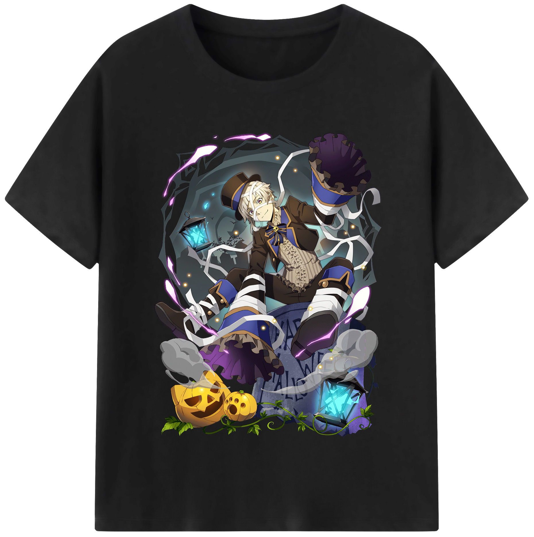 （画像用） 文豪ストレイドッグス Bungo Stray Dogs 綿100％半袖Tシャツ（フロントプリント）