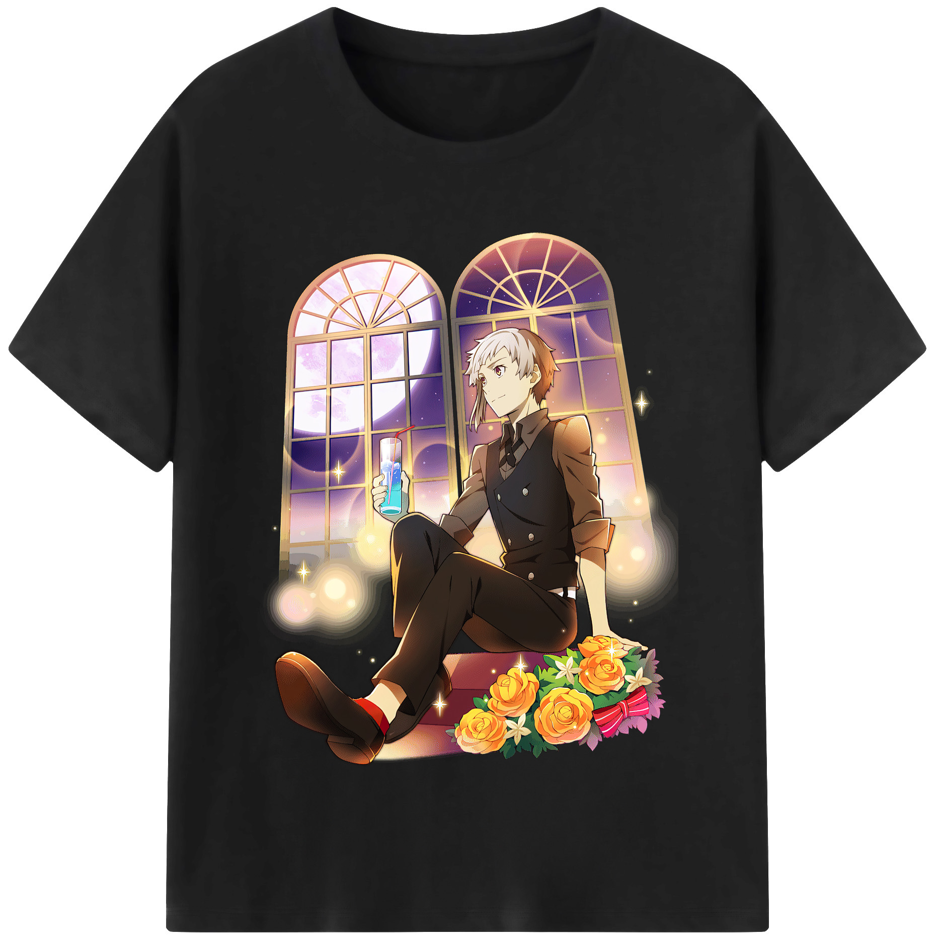 （画像用） 文豪ストレイドッグス Bungo Stray Dogs 綿100％半袖Tシャツ（フロントプリント）