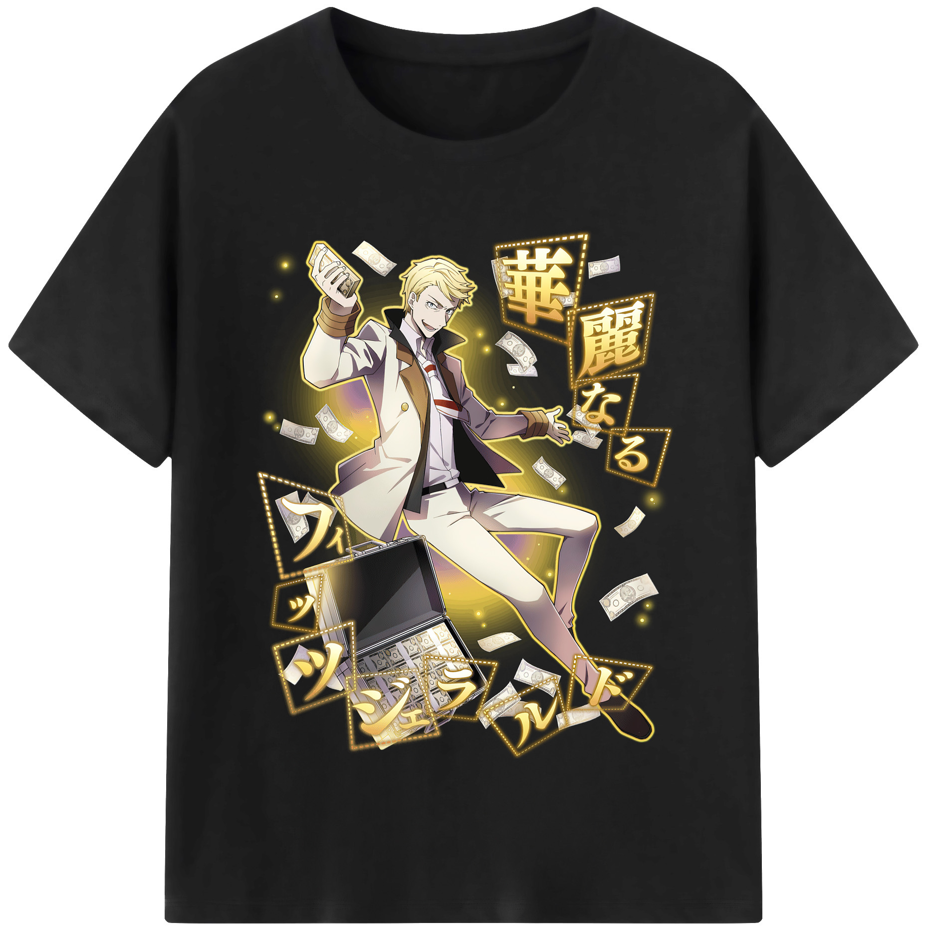 （画像用） 文豪ストレイドッグス Bungo Stray Dogs 綿100％半袖Tシャツ（フロントプリント）