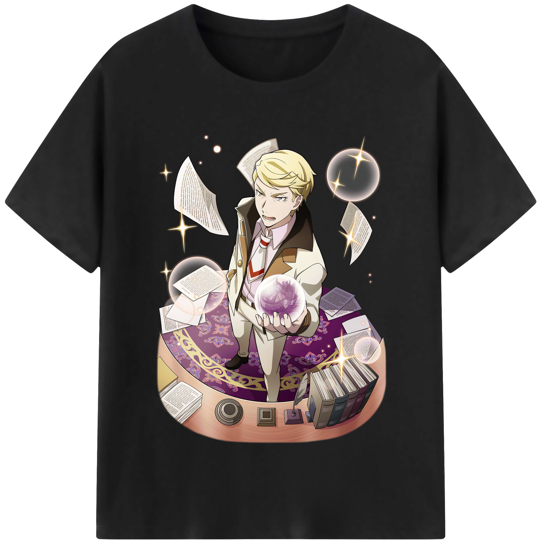（画像用） 文豪ストレイドッグス Bungo Stray Dogs 綿100％半袖Tシャツ（フロントプリント）