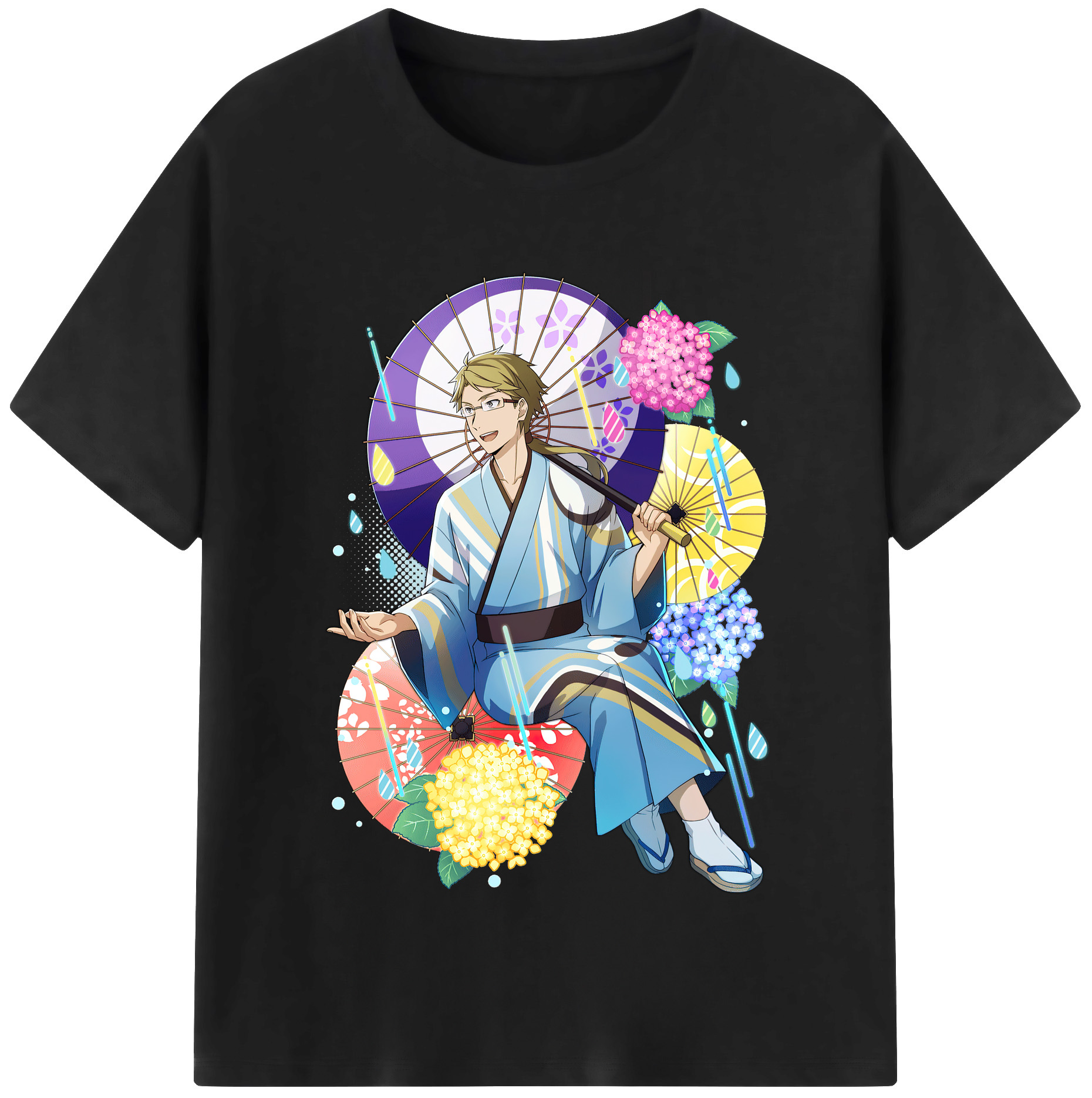 （画像用） 文豪ストレイドッグス Bungo Stray Dogs 綿100％半袖Tシャツ（フロントプリント）