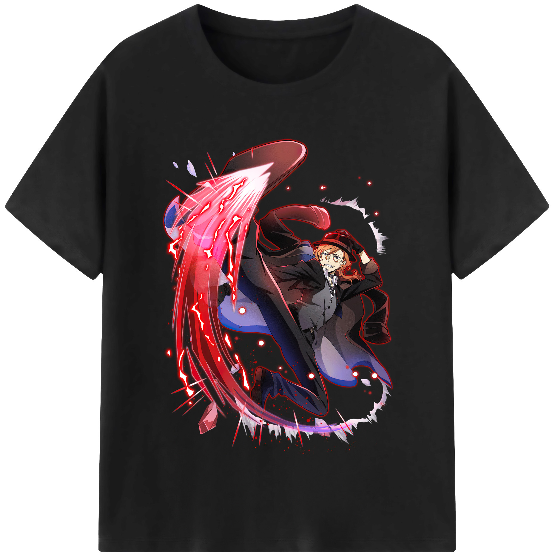 （画像用） 文豪ストレイドッグス Bungo Stray Dogs 綿100％半袖Tシャツ（フロントプリント）