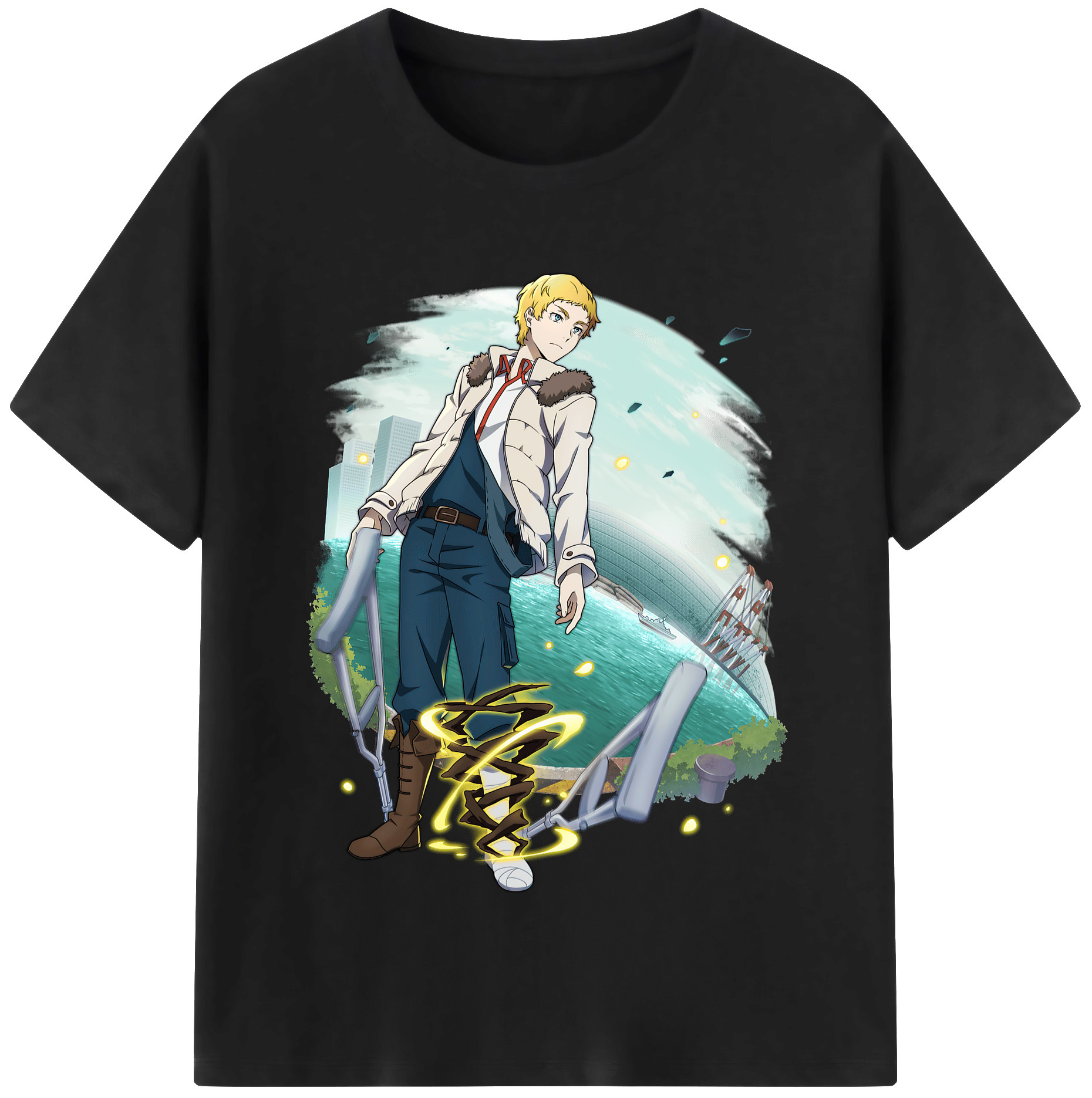 （画像用） 文豪ストレイドッグス Bungo Stray Dogs 綿100％半袖Tシャツ（フロントプリント）