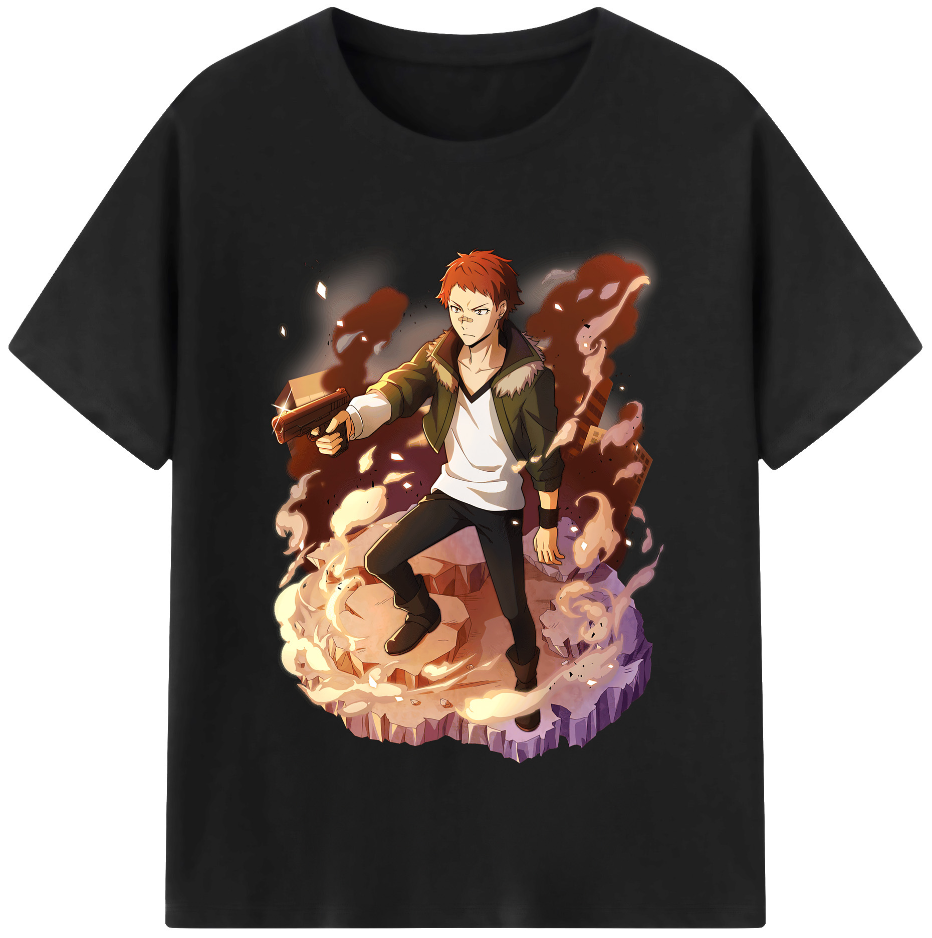 （画像用） 文豪ストレイドッグス Bungo Stray Dogs 綿100％半袖Tシャツ（フロントプリント）
