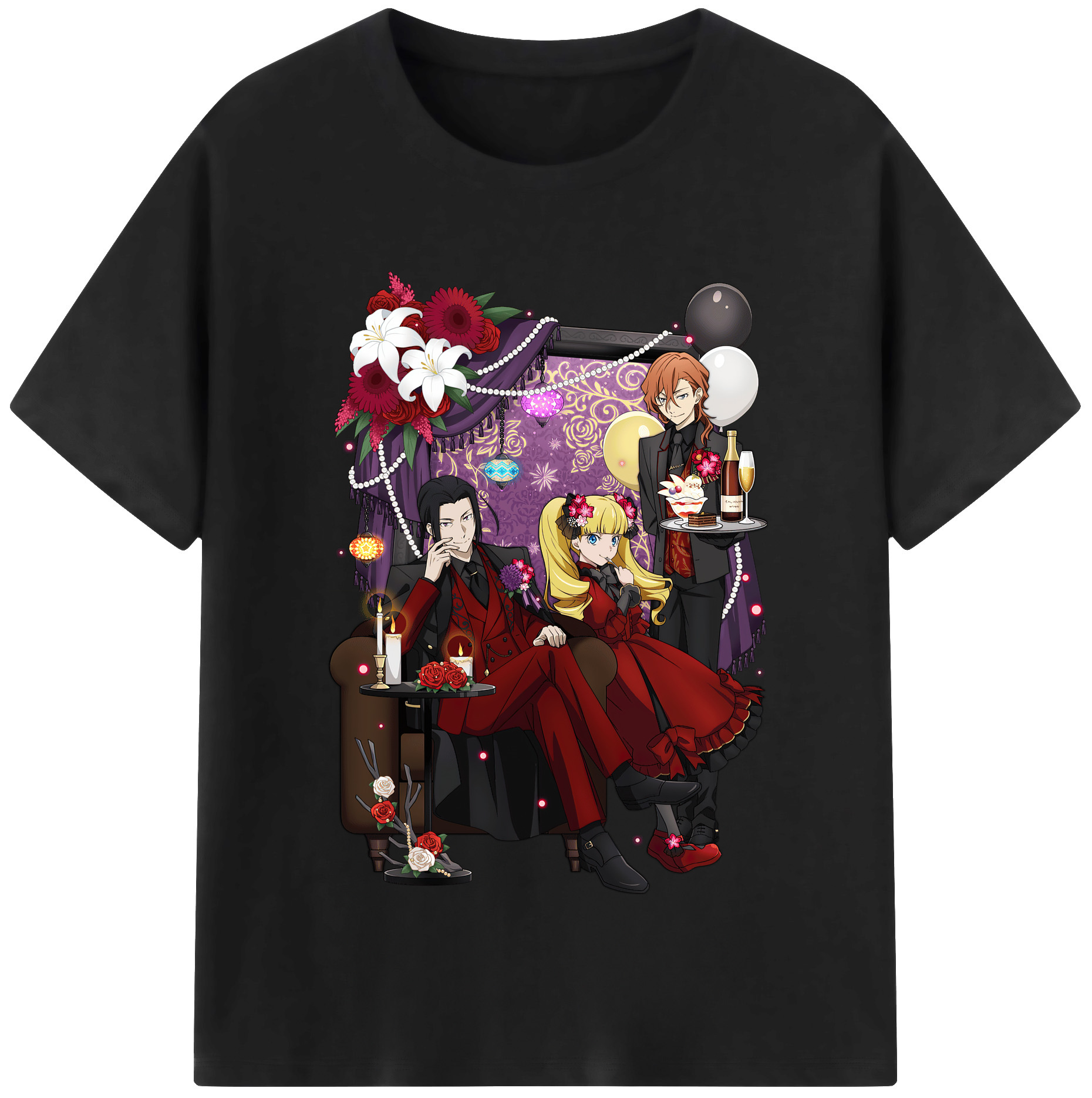（画像用） 文豪ストレイドッグス Bungo Stray Dogs 綿100％半袖Tシャツ（フロントプリント）