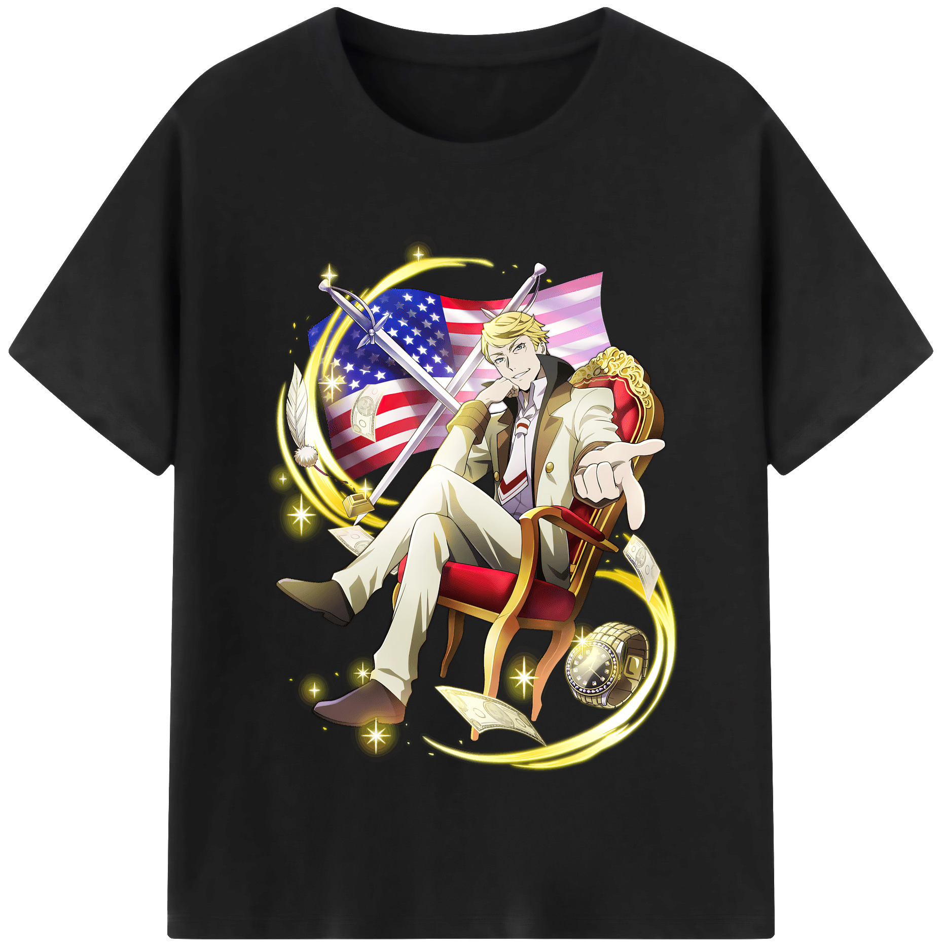 （画像用） 文豪ストレイドッグス Bungo Stray Dogs 綿100％半袖Tシャツ（フロントプリント）
