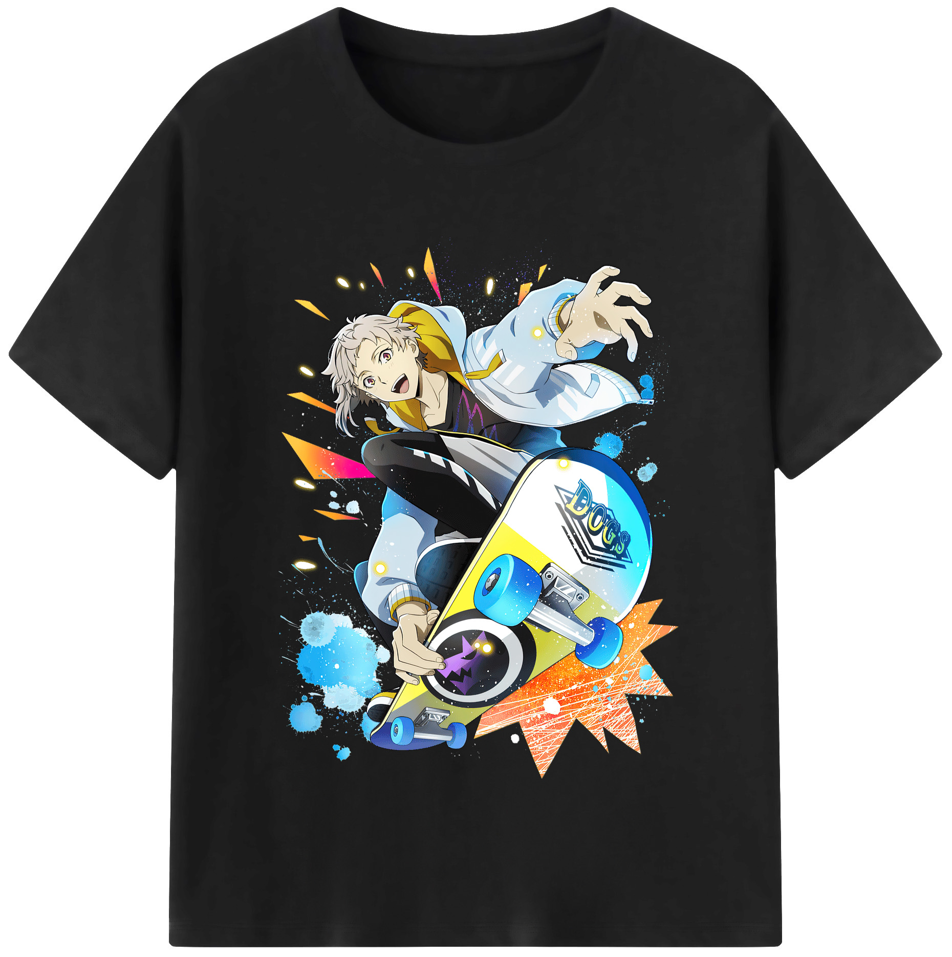（画像用） 文豪ストレイドッグス Bungo Stray Dogs 綿100％半袖Tシャツ（フロントプリント）