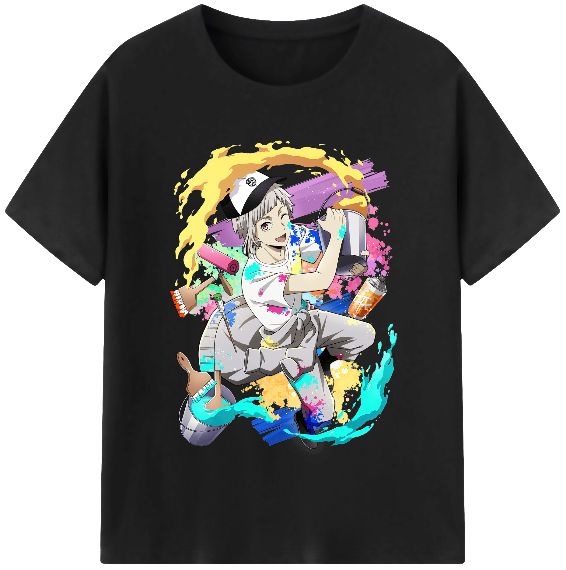 （画像用） 文豪ストレイドッグス Bungo Stray Dogs 綿100％半袖Tシャツ（フロントプリント）