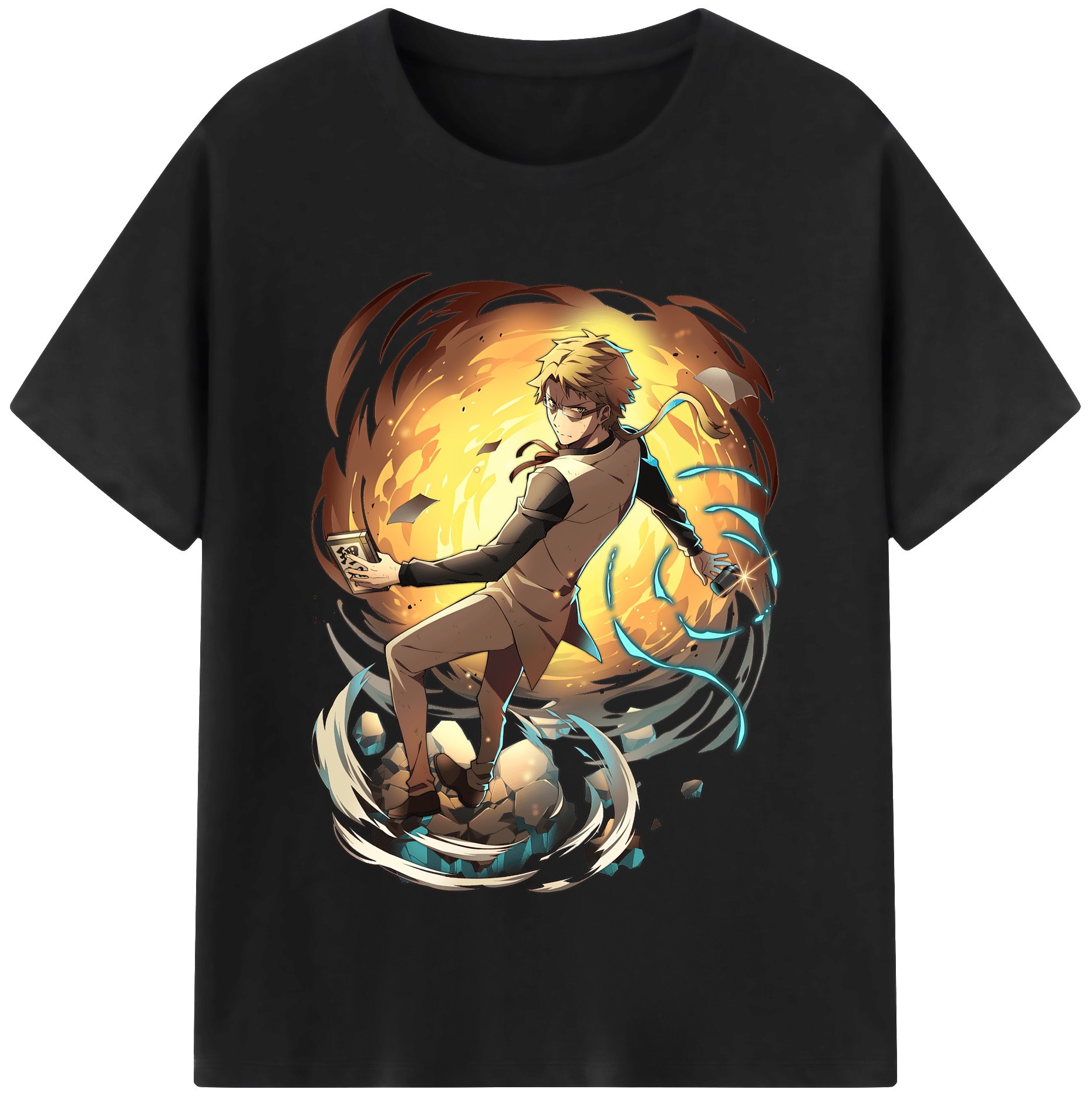（画像用） 文豪ストレイドッグス Bungo Stray Dogs 綿100％半袖Tシャツ（フロントプリント）