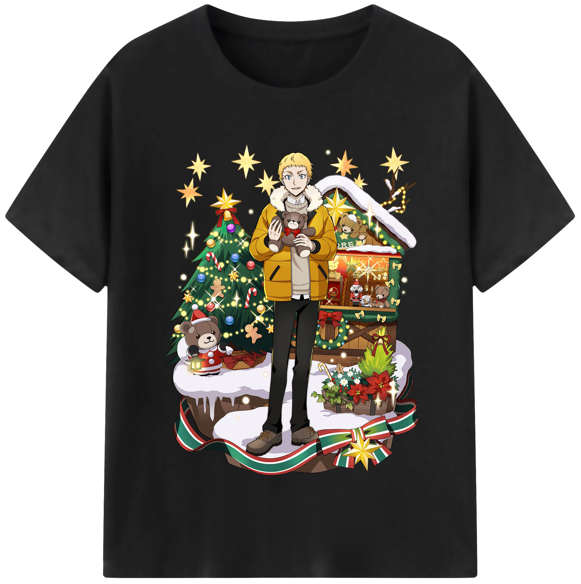 （画像用） 文豪ストレイドッグス Bungo Stray Dogs 綿100％半袖Tシャツ（フロントプリント）