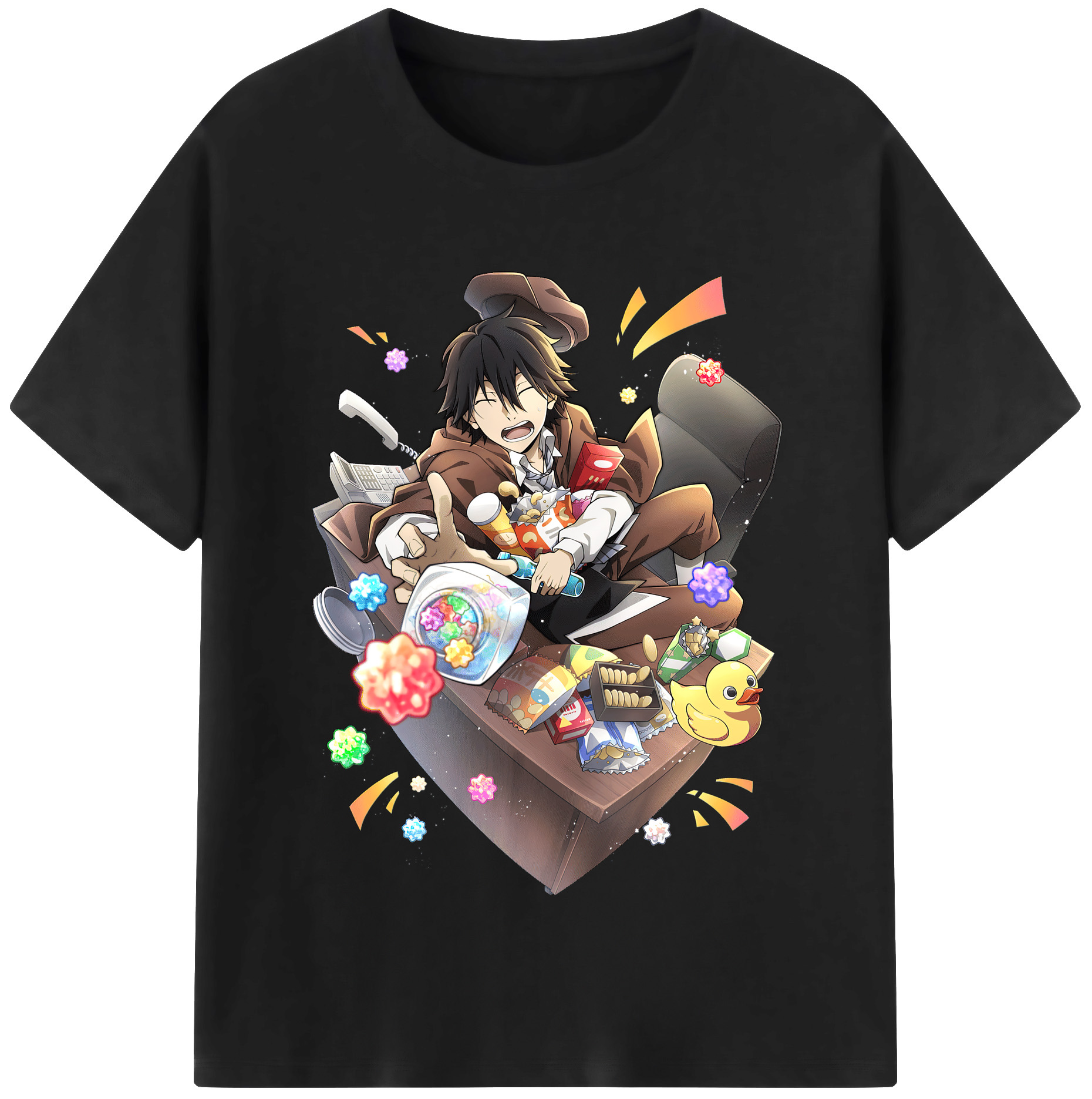 （画像用） 文豪ストレイドッグス Bungo Stray Dogs 綿100％半袖Tシャツ（フロントプリント）