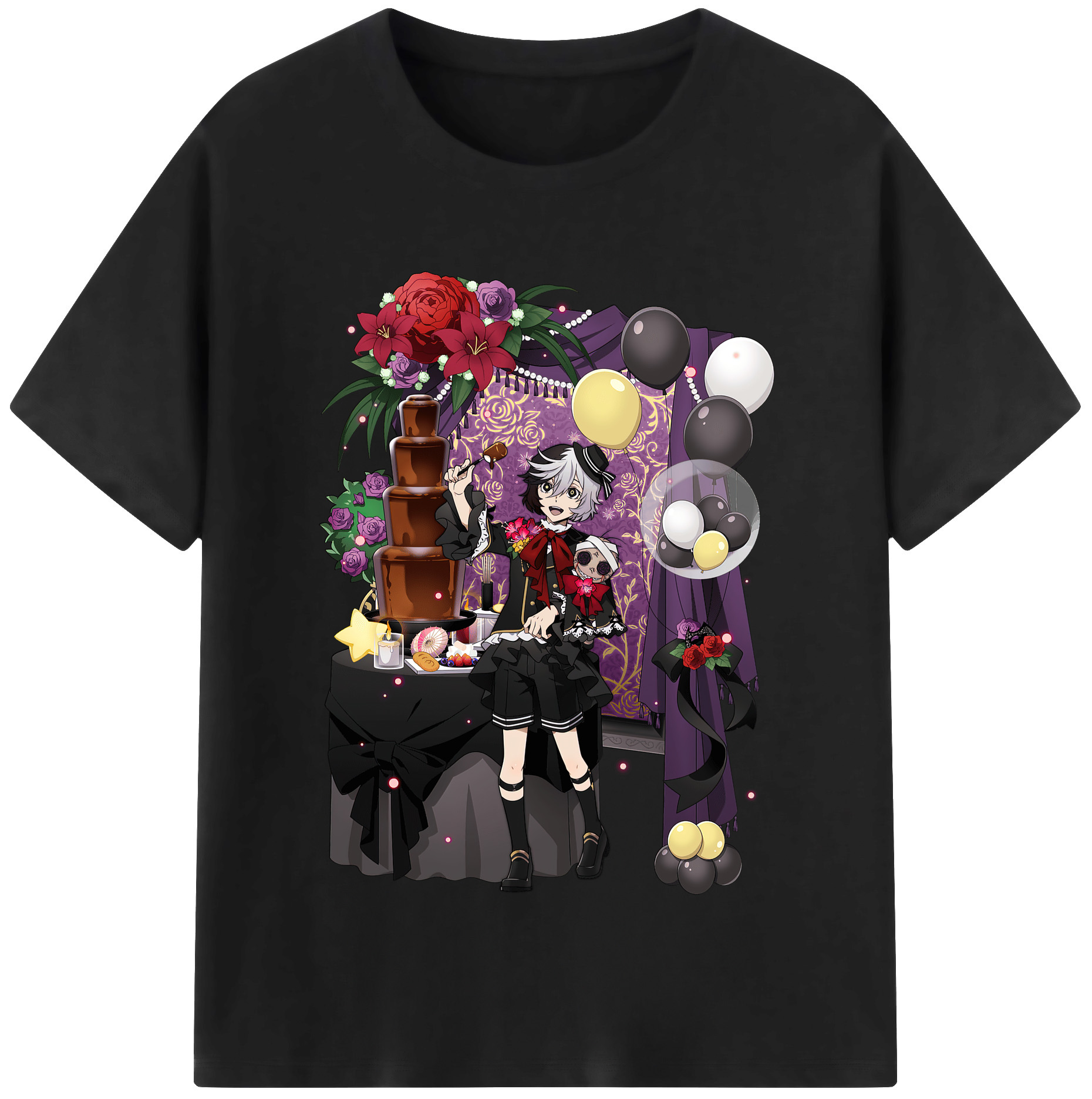 （画像用） 文豪ストレイドッグス Bungo Stray Dogs 綿100％半袖Tシャツ（フロントプリント）