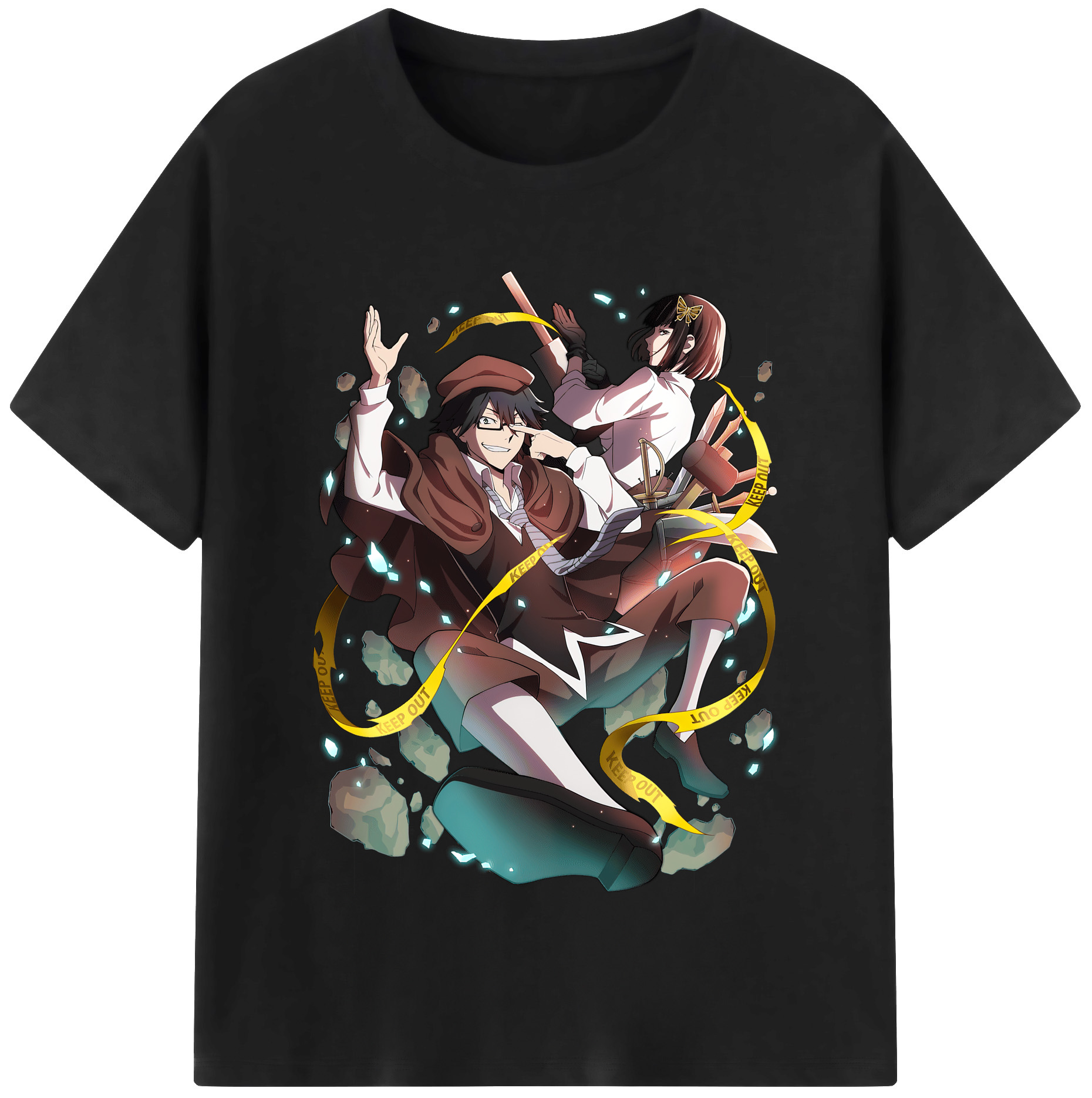 （画像用） 文豪ストレイドッグス Bungo Stray Dogs 綿100％半袖Tシャツ（フロントプリント）