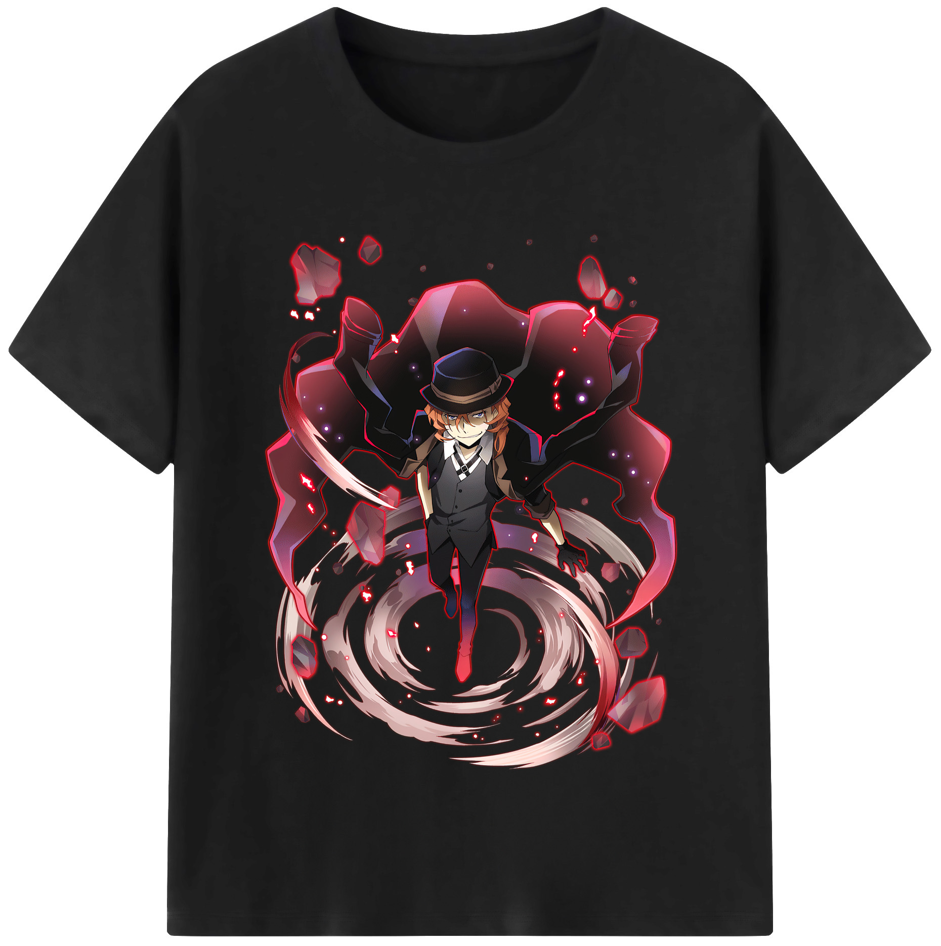 （画像用） 文豪ストレイドッグス Bungo Stray Dogs 綿100％半袖Tシャツ（フロントプリント）