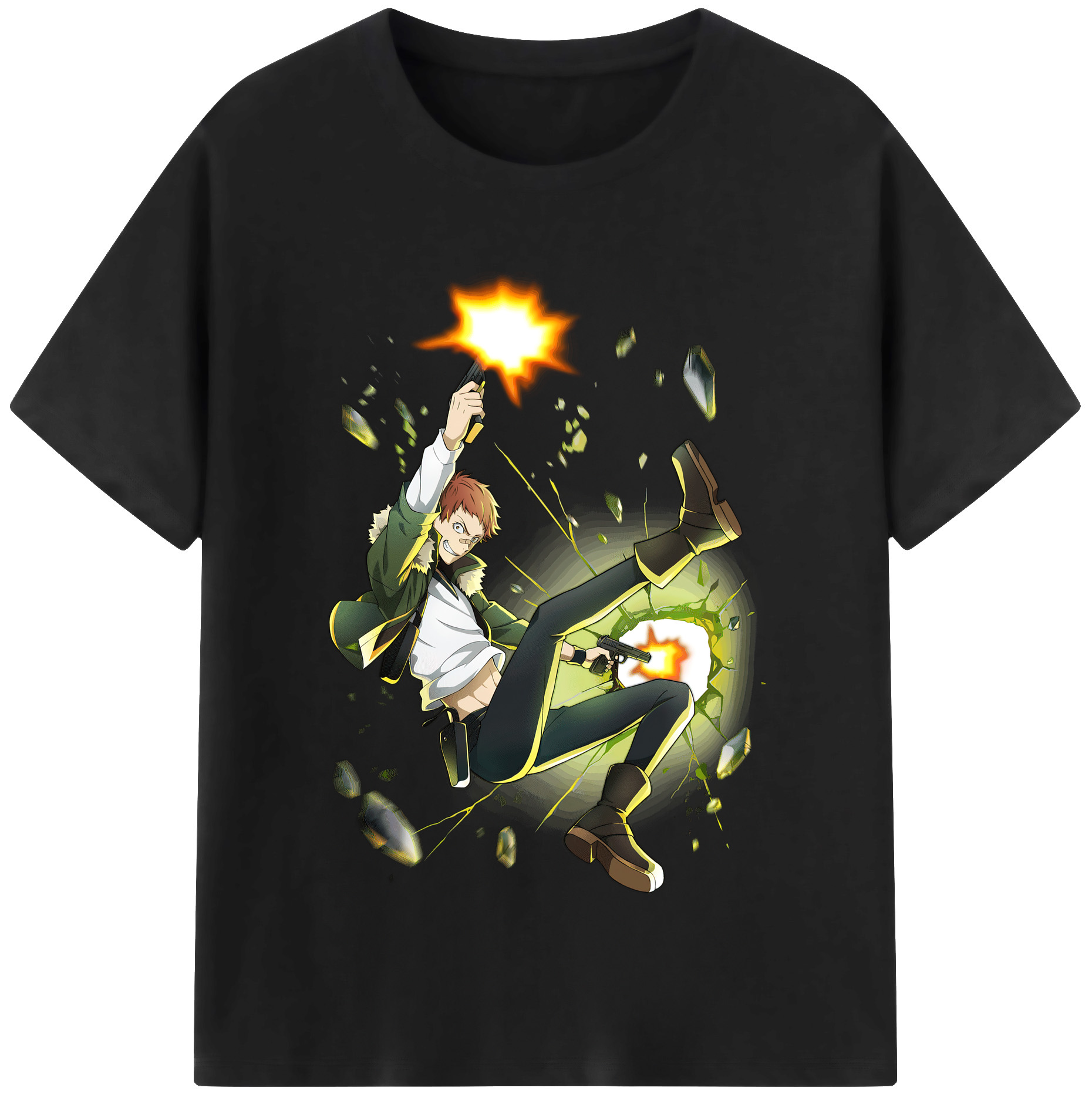 （画像用） 文豪ストレイドッグス Bungo Stray Dogs 綿100％半袖Tシャツ（フロントプリント）