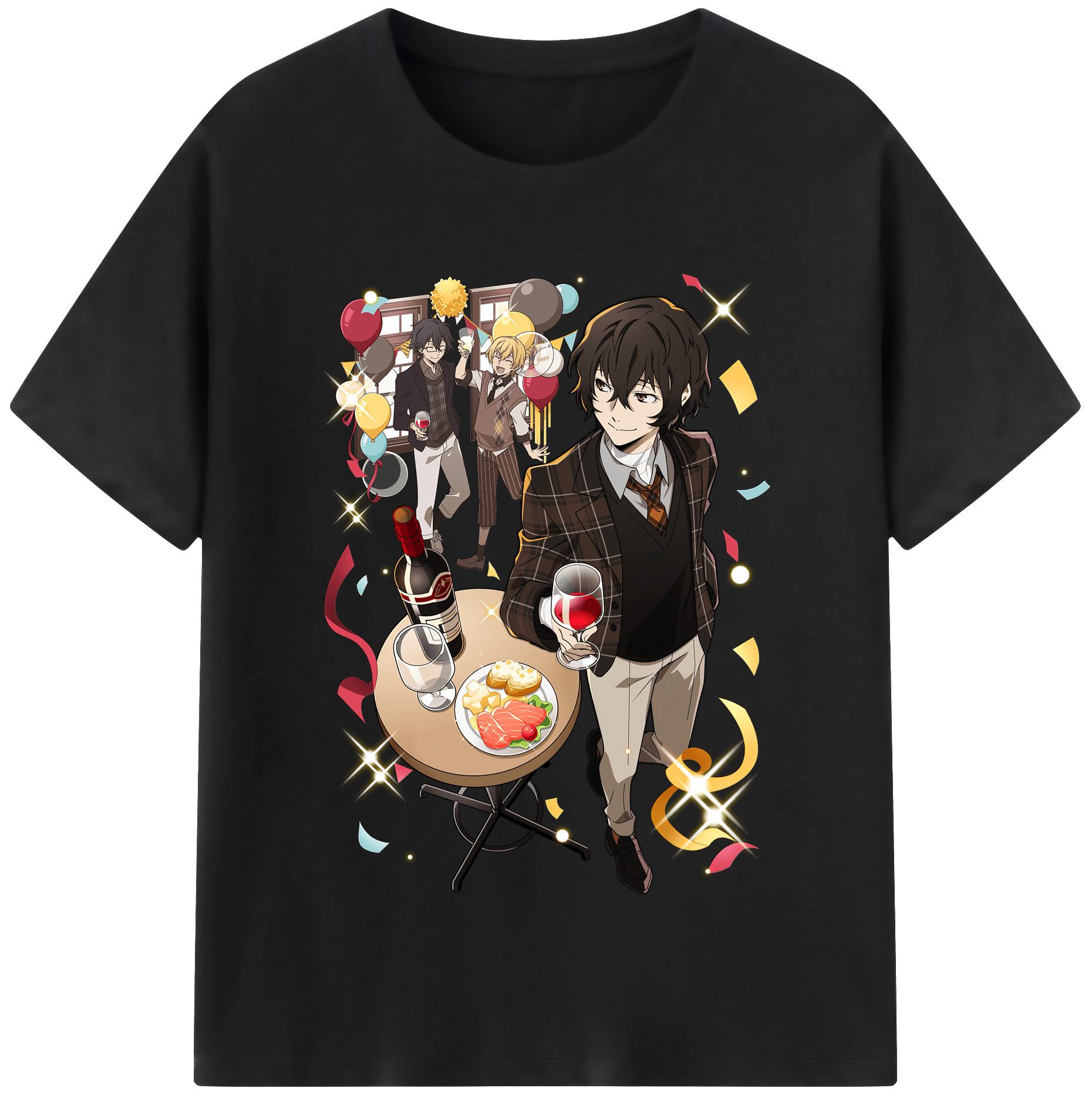 （画像用） 文豪ストレイドッグス Bungo Stray Dogs 綿100％半袖Tシャツ（フロントプリント）