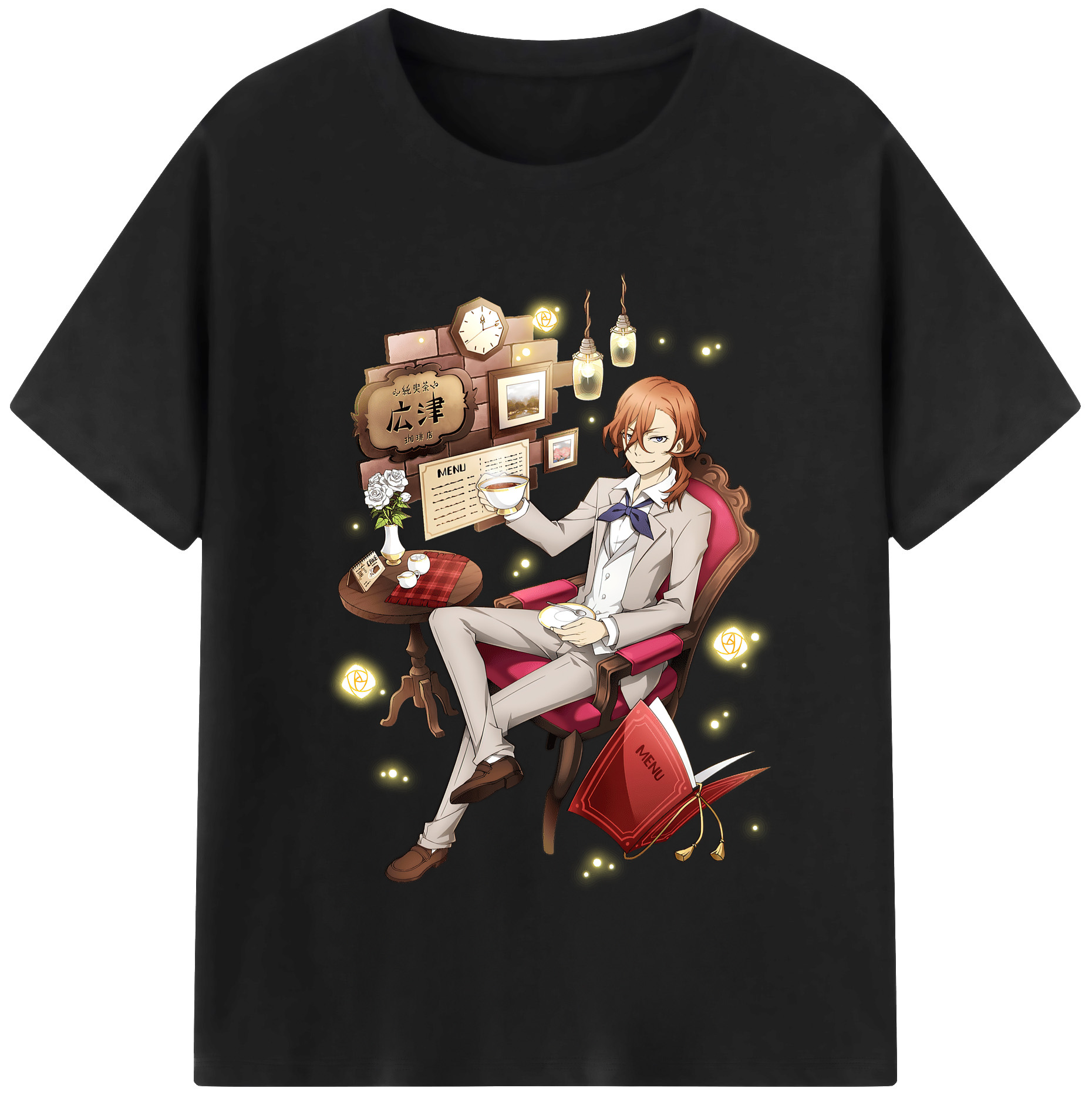 （画像用） 文豪ストレイドッグス Bungo Stray Dogs 綿100％半袖Tシャツ（フロントプリント）