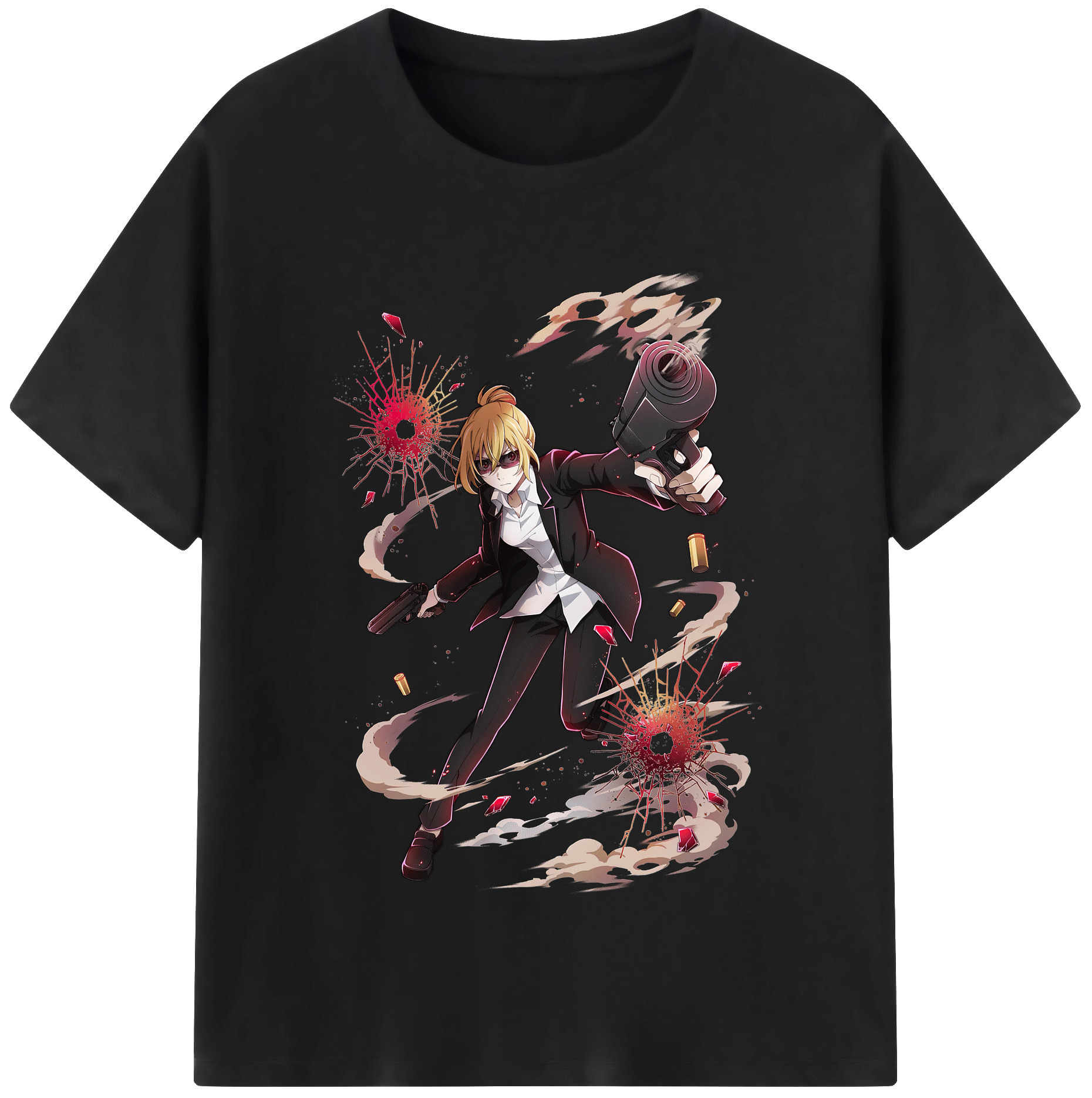 （画像用） 文豪ストレイドッグス Bungo Stray Dogs 綿100％半袖Tシャツ（フロントプリント）