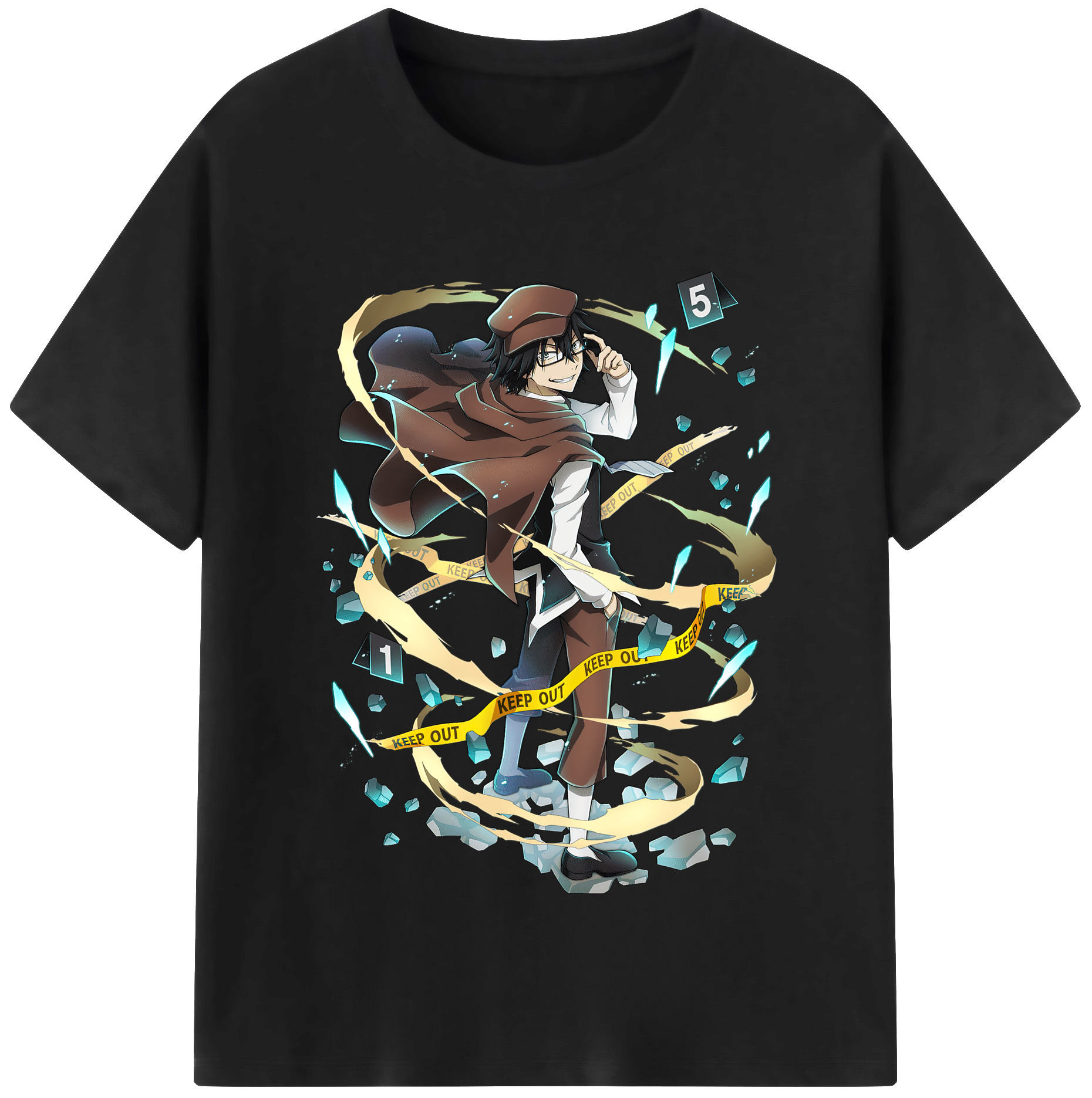 （画像用） 文豪ストレイドッグス Bungo Stray Dogs 綿100％半袖Tシャツ（フロントプリント）